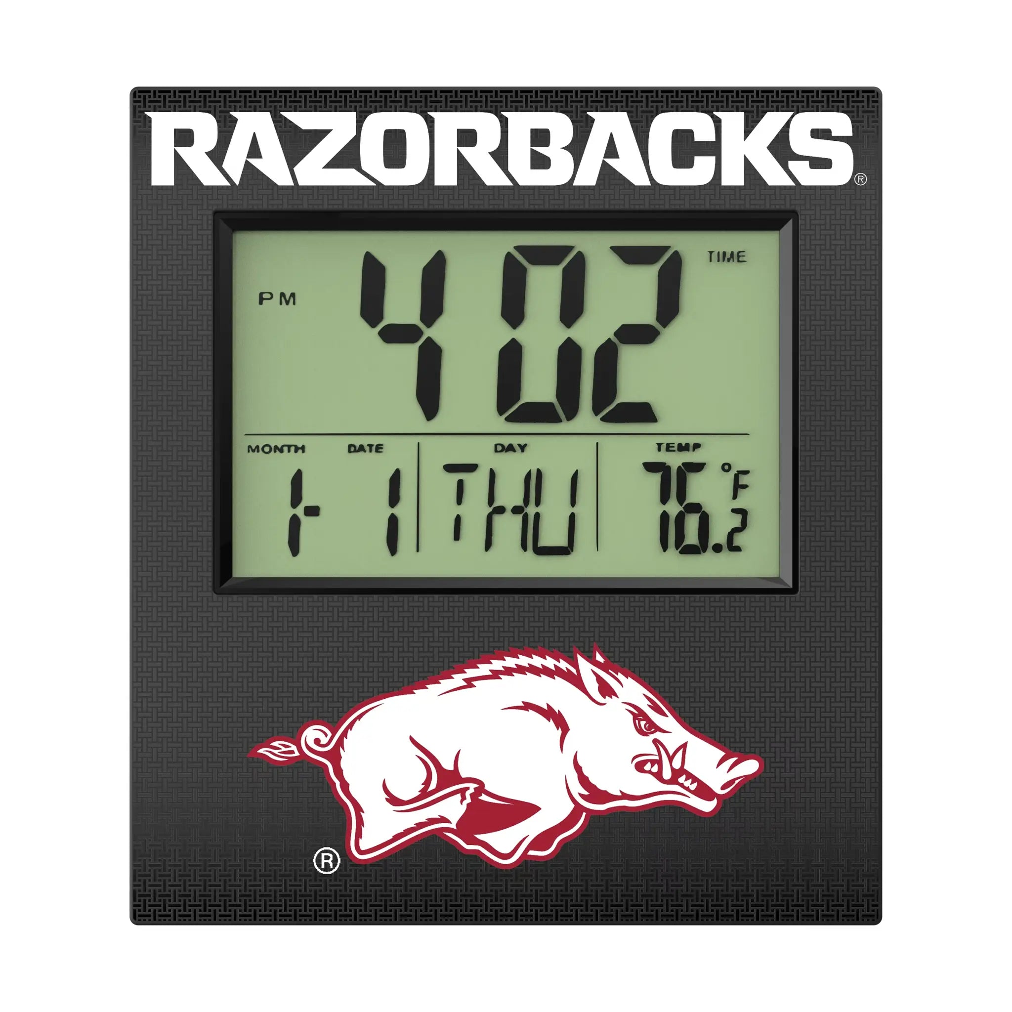 University of Arkansas Fayetteville Razorbacks Linen Wall Clock