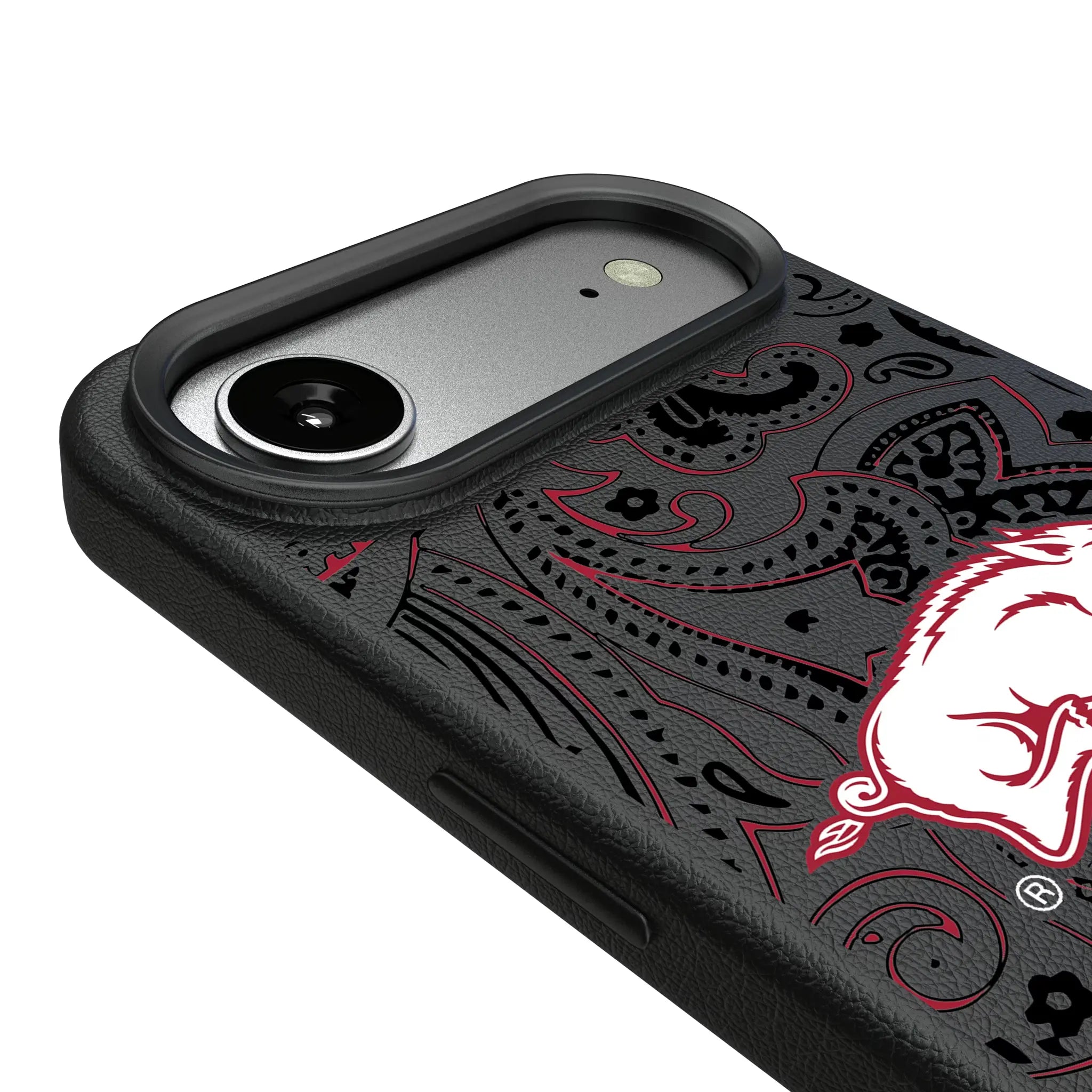 University of Arkansas Fayetteville Razorbacks Paisley iPhone MagSafe Compatible Phone Case for Apple iPhone - Detail#Device_iPhone Air