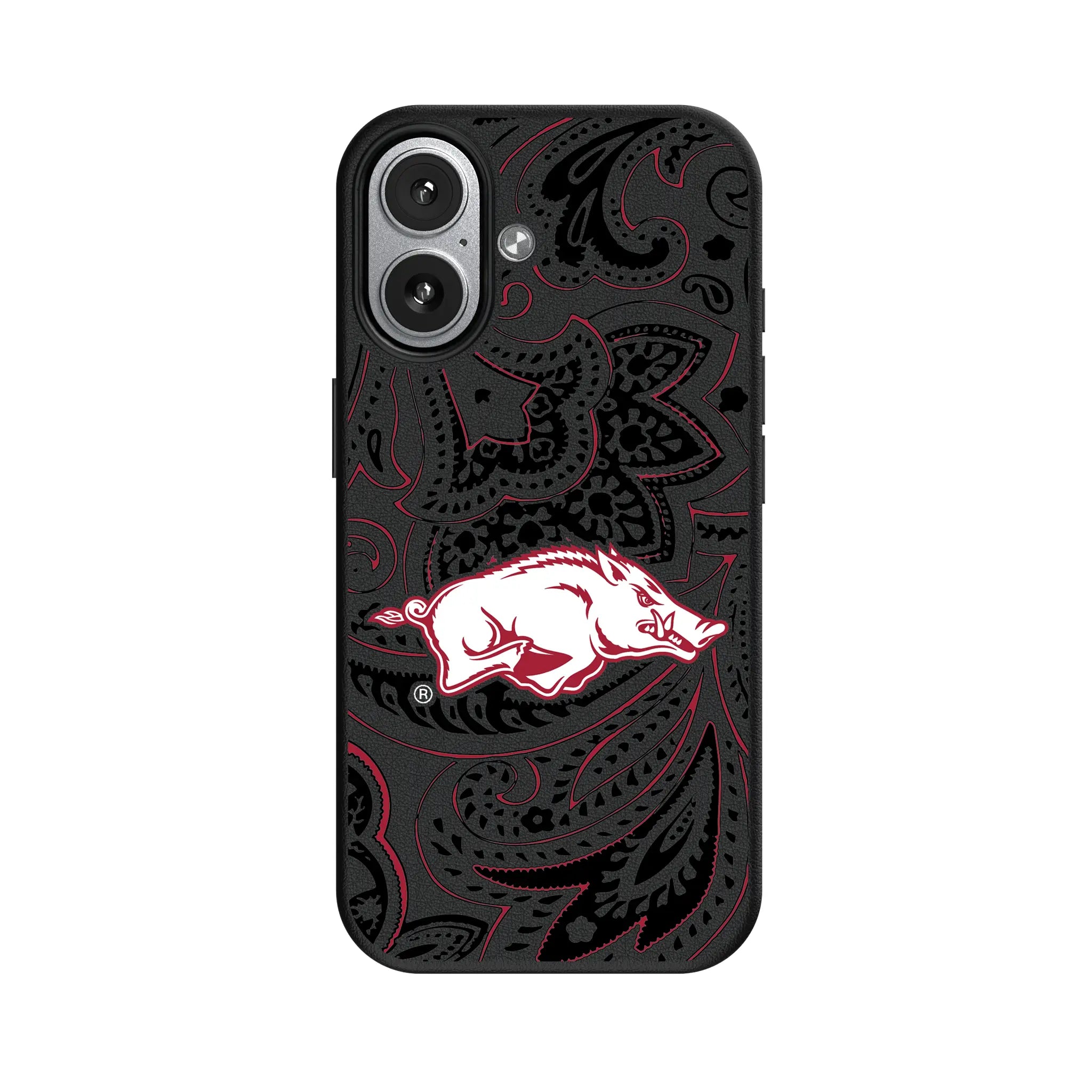 University of Arkansas Fayetteville Razorbacks Paisley iPhone MagSafe Compatible Phone Case for Apple iPhone#Device_iPhone 17
