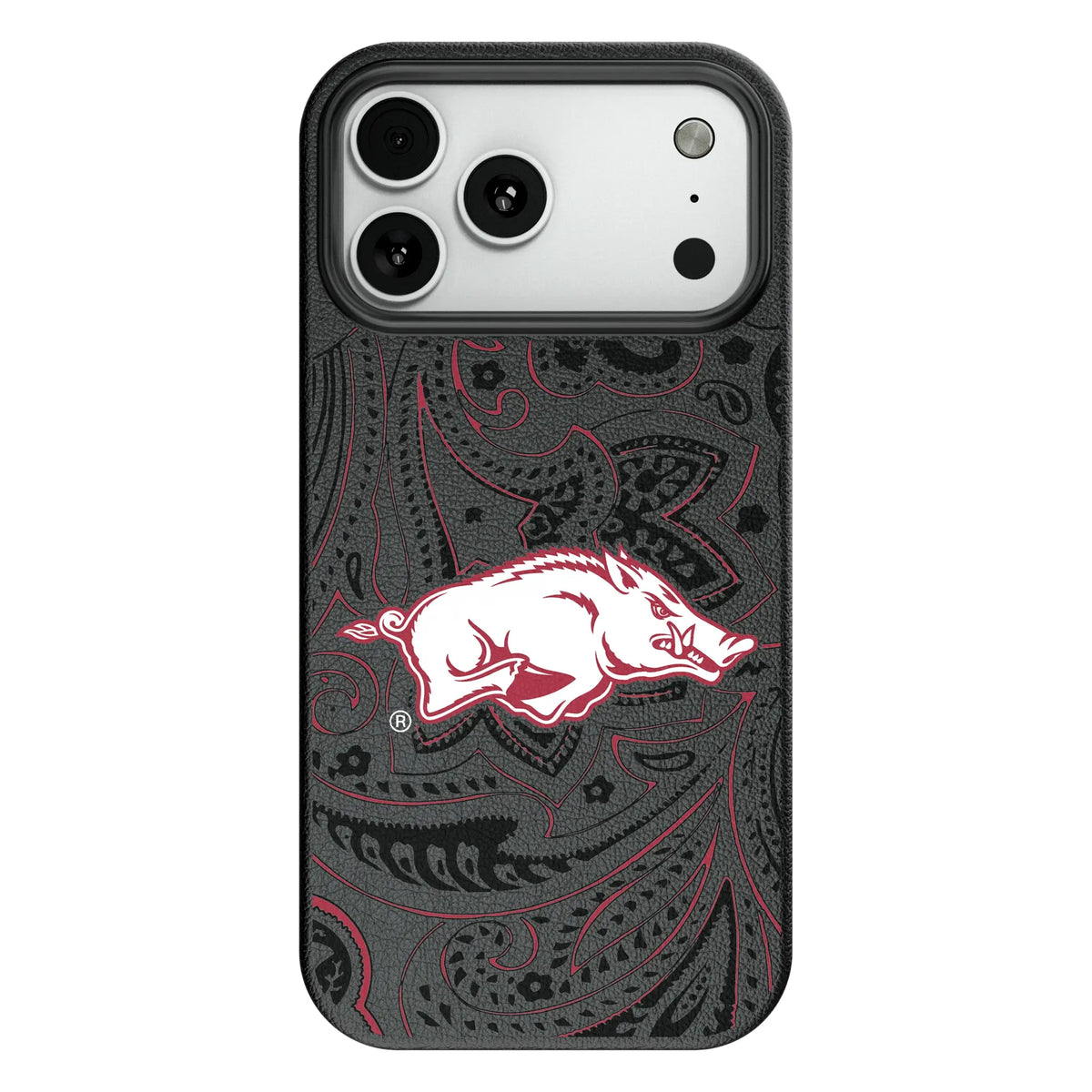 University of Arkansas Fayetteville Razorbacks Paisley MagSafe Compatible Phone Case for Apple iPhone