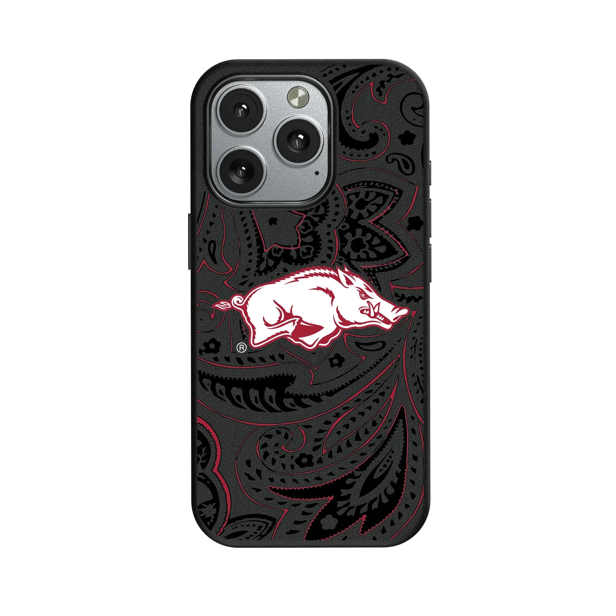 University of Arkansas Fayetteville Razorbacks Paisley iPhone MagSafe Compatible Phone Case for Apple iPhone