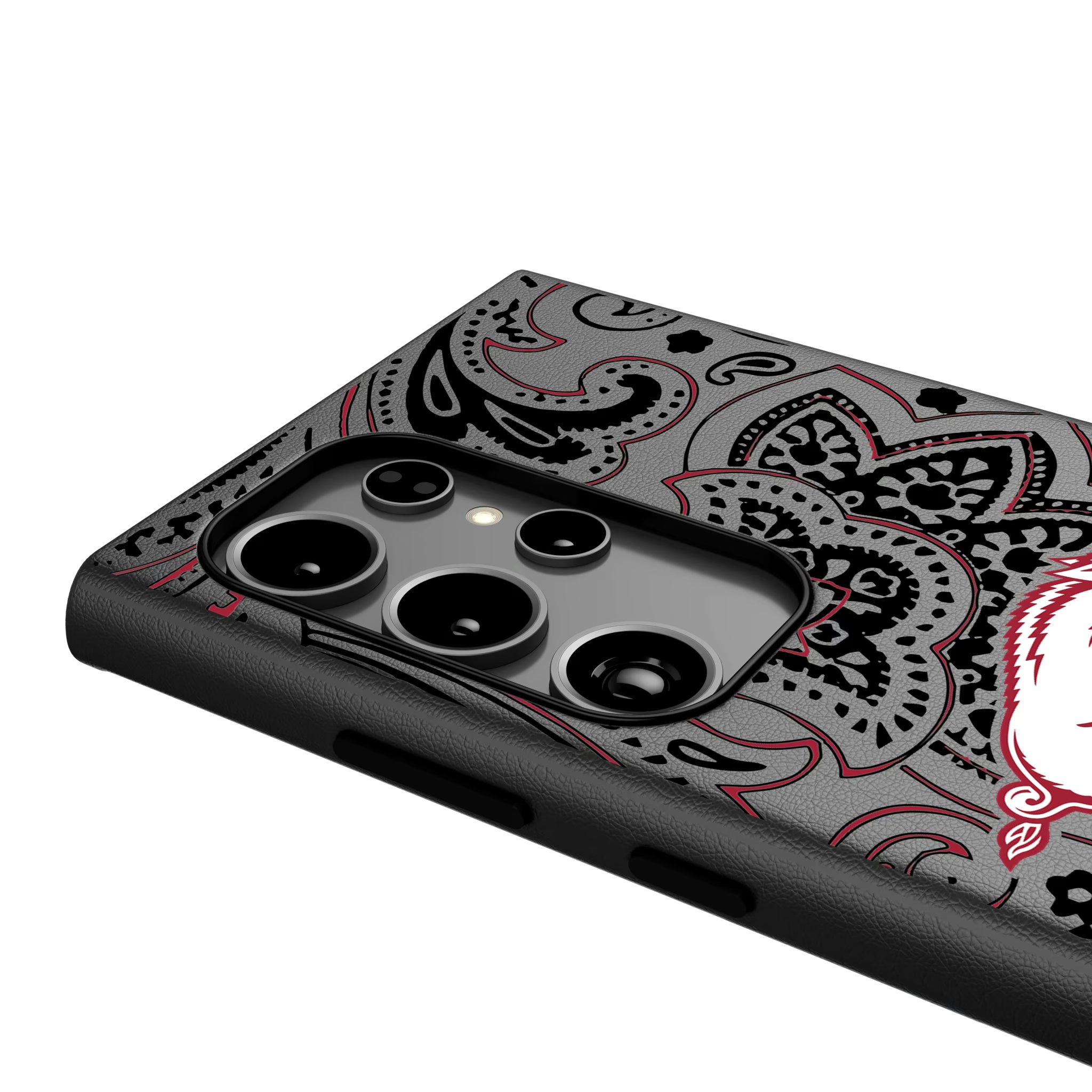 University of Arkansas Fayetteville Razorbacks Paisley Galaxy MagSafe Compatible Phone Case for Samsung Galaxy - Detail
