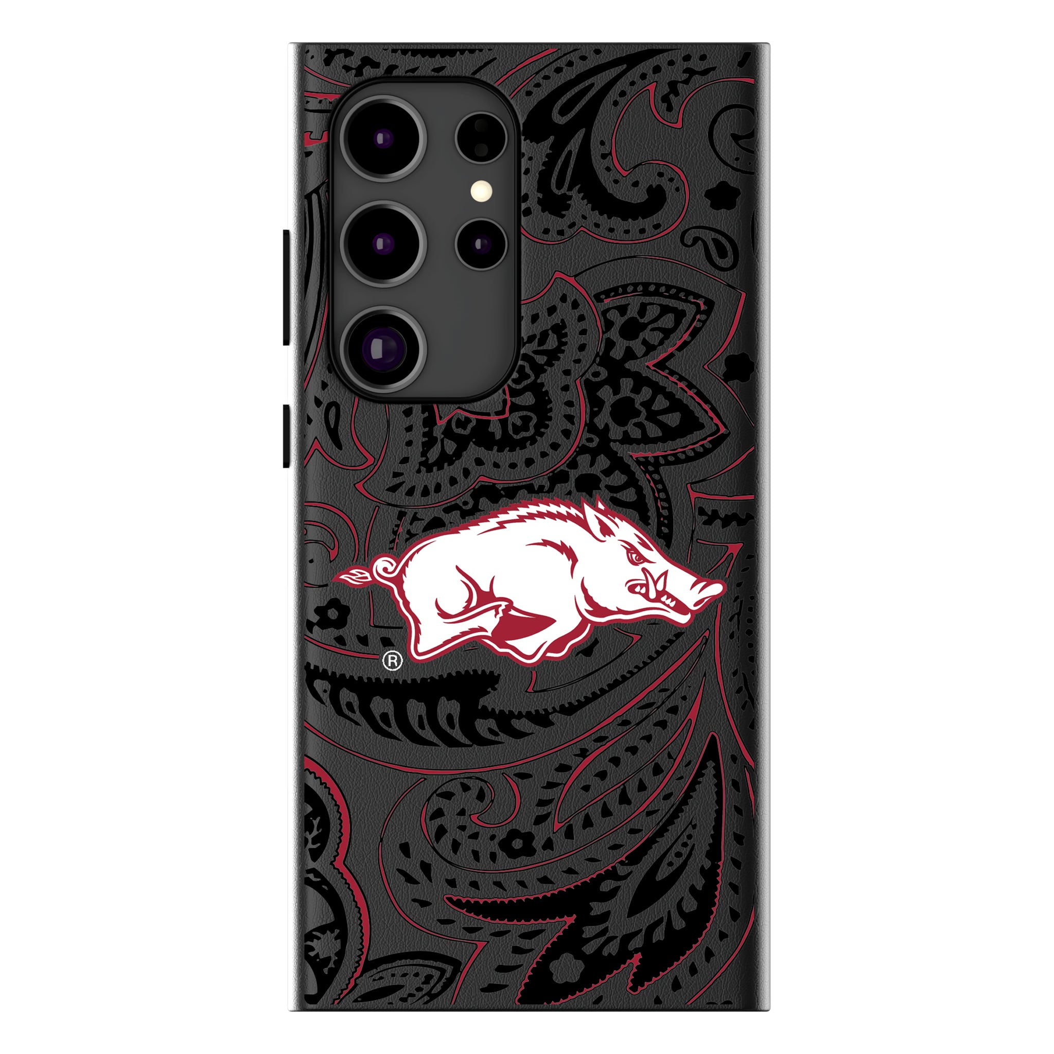 University of Arkansas Fayetteville Razorbacks Paisley Galaxy MagSafe Compatible Phone Case for Samsung Galaxy