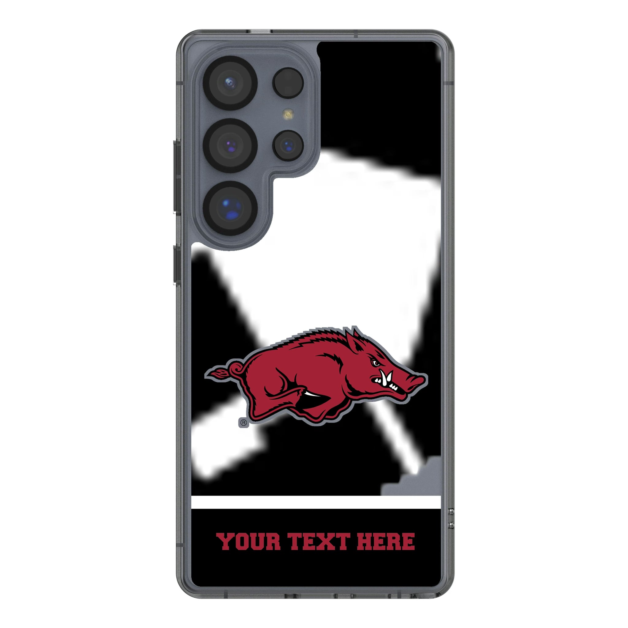 University of Arkansas Fayetteville Razorbacks Personalized EndZone Plus Galaxy Clear Phone Case for Samsung Galaxy
