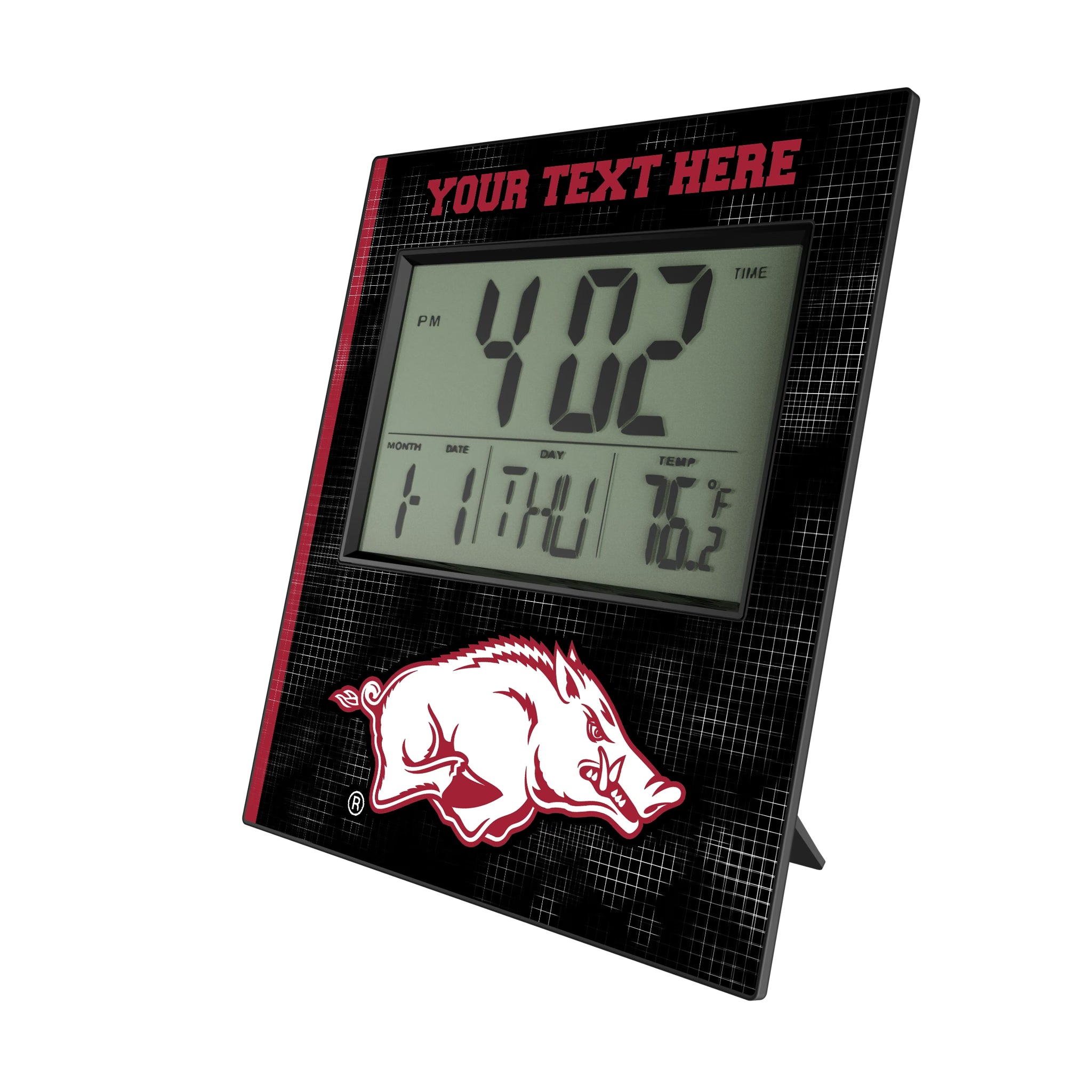 University of Arkansas Fayetteville Razorbacks Personalized Hatch Wall Clock