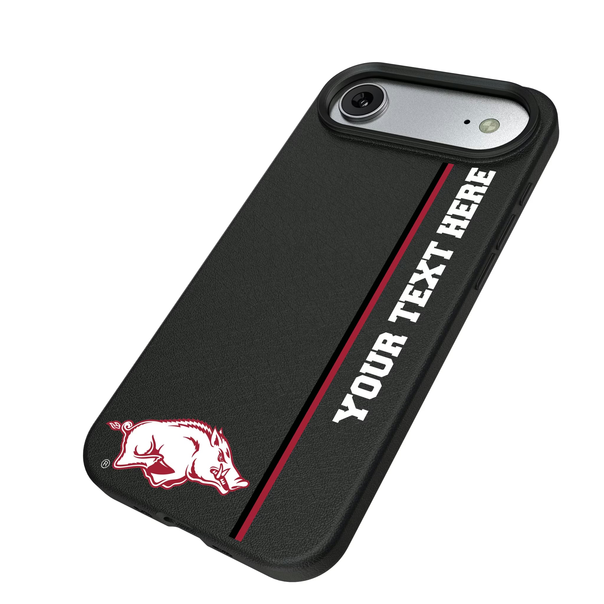 University of Arkansas Fayetteville Razorbacks Personalized Sidebard iPhone MagSafe Compatible Phone Case for Apple iPhone - Isometric View#Device_iPhone Air