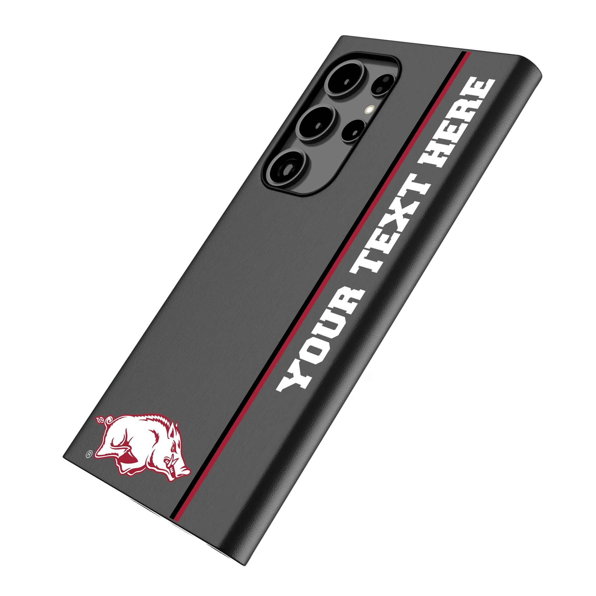 University of Arkansas Fayetteville Razorbacks Personalized Sidebard Galaxy MagSafe Compatible Phone Case for Samsung Galaxy - Isometric View