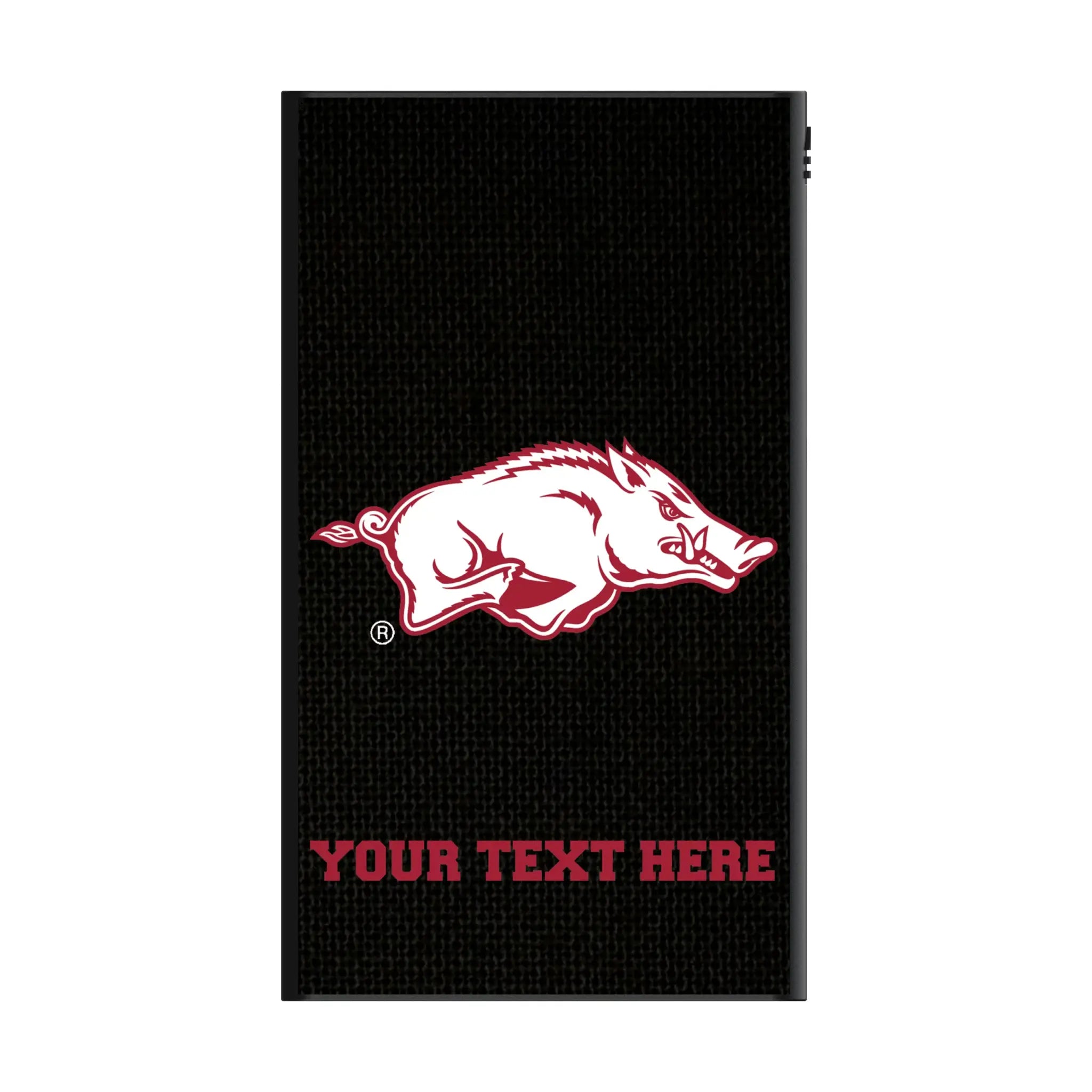 University of Arkansas Fayetteville Razorbacks Personalized Solid 5000mAh Flat Power Bank