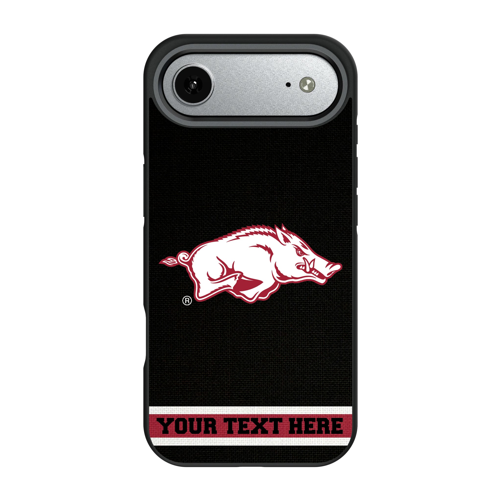 University of Arkansas Fayetteville Razorbacks Personalized Stripe iPhone Bump Phone Case for Apple iPhone#Device_iPhone Air