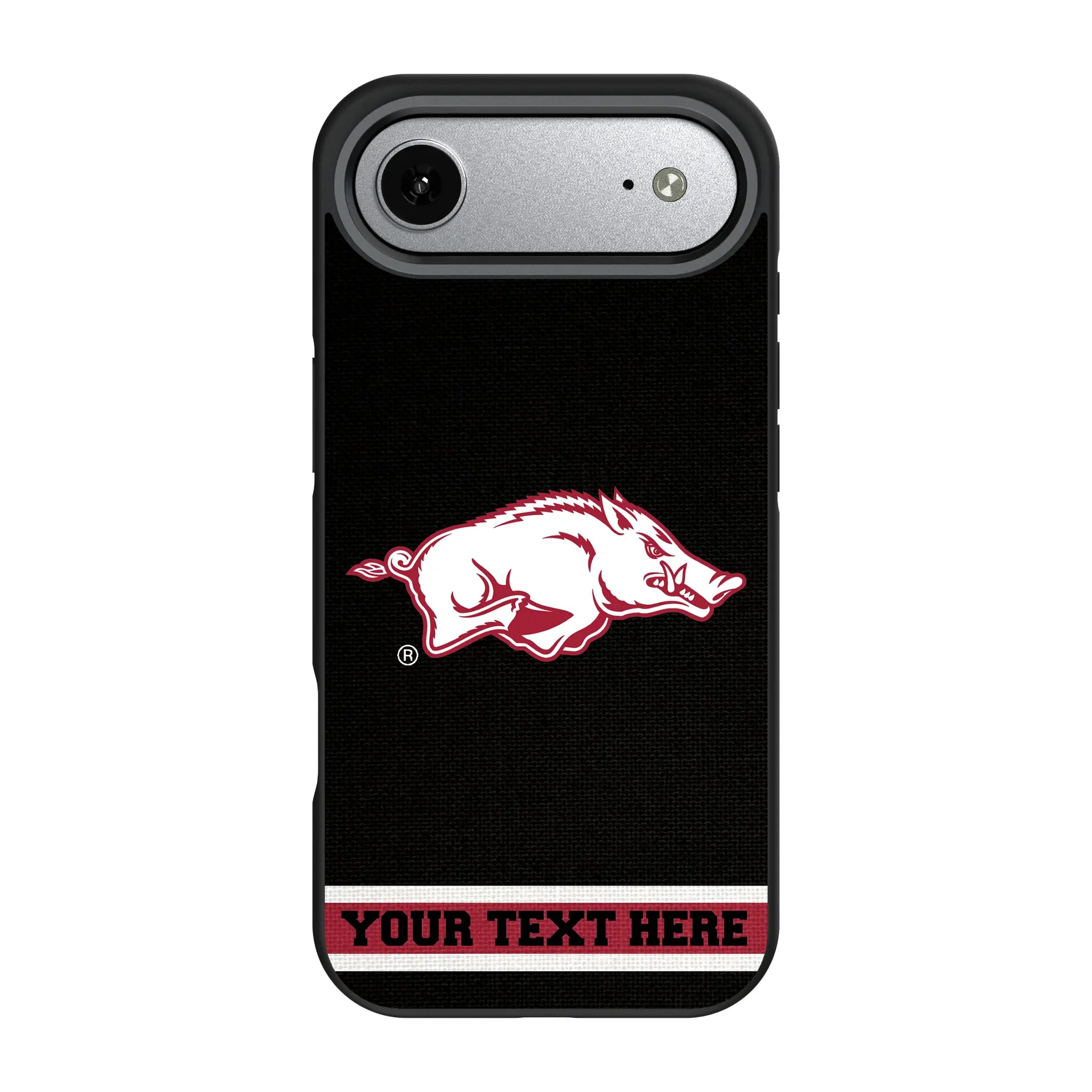 University of Arkansas Fayetteville Razorbacks Personalized Stripe iPhone Bump Phone Case for Apple iPhone#Device_iPhone Air