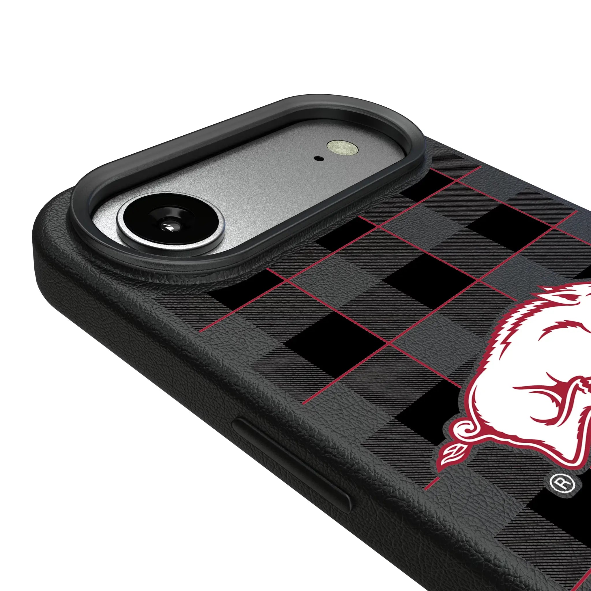 University of Arkansas Fayetteville Razorbacks Plaid iPhone MagSafe Compatible Phone Case for Apple iPhone - Detail#Device_iPhone Air