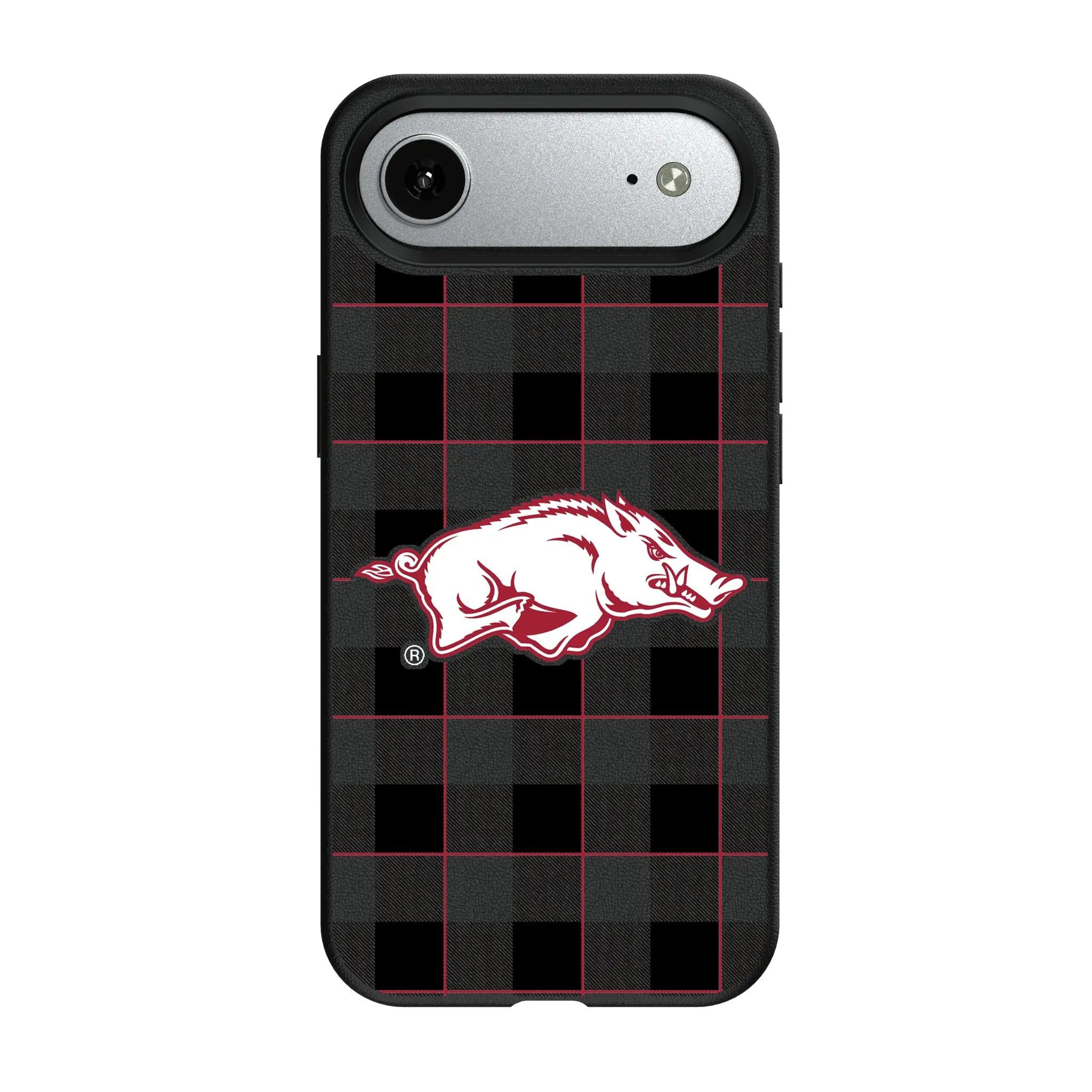 University of Arkansas Fayetteville Razorbacks Plaid iPhone MagSafe Compatible Phone Case for Apple iPhone#Device_iPhone Air