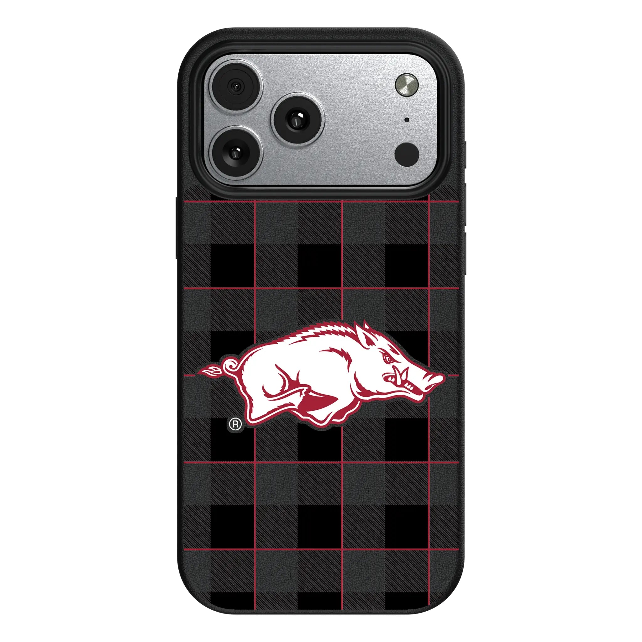 University of Arkansas Fayetteville Razorbacks Plaid iPhone MagSafe Compatible Phone Case for Apple iPhone#Device_iPhone 17 Pro Max