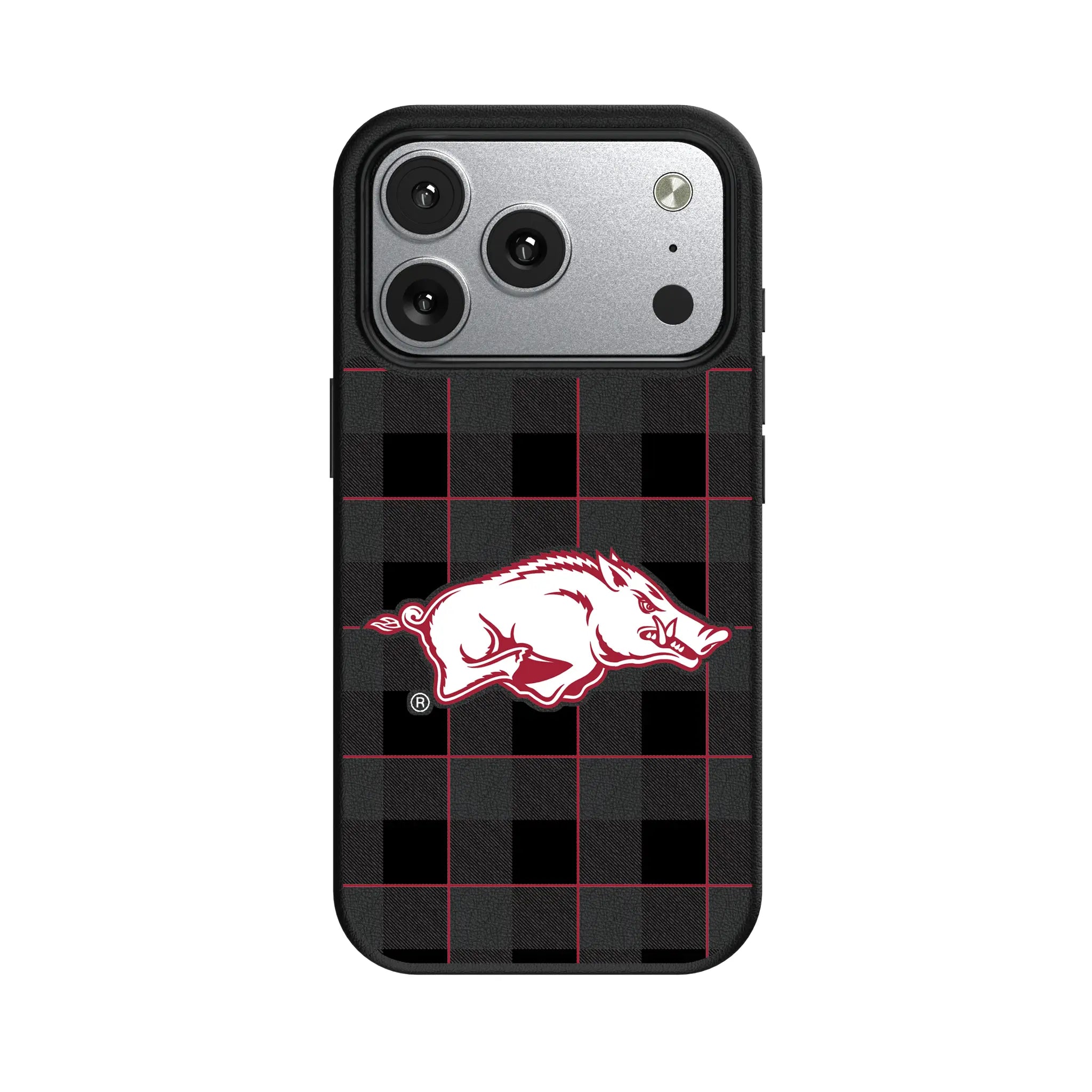 University of Arkansas Fayetteville Razorbacks Plaid iPhone MagSafe Compatible Phone Case for Apple iPhone#Device_iPhone 17 Pro