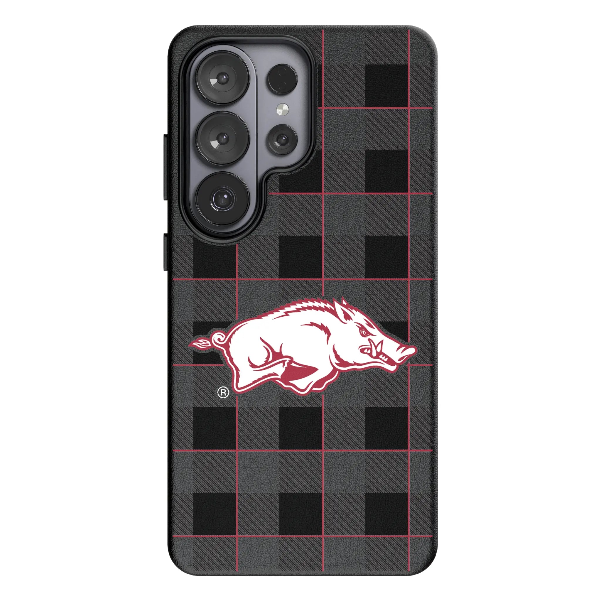 University of Arkansas Fayetteville Razorbacks Plaid Galaxy MagSafe Compatible Phone Case for Samsung Galaxy#Device_Galaxy S26 Ultra