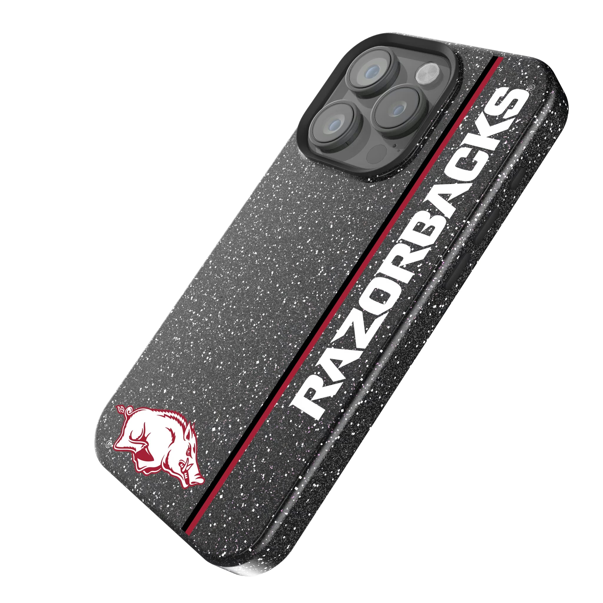 University of Arkansas Fayetteville Razorbacks Sidebar iPhone Bling Phone Case for Apple iPhone - Isometric View