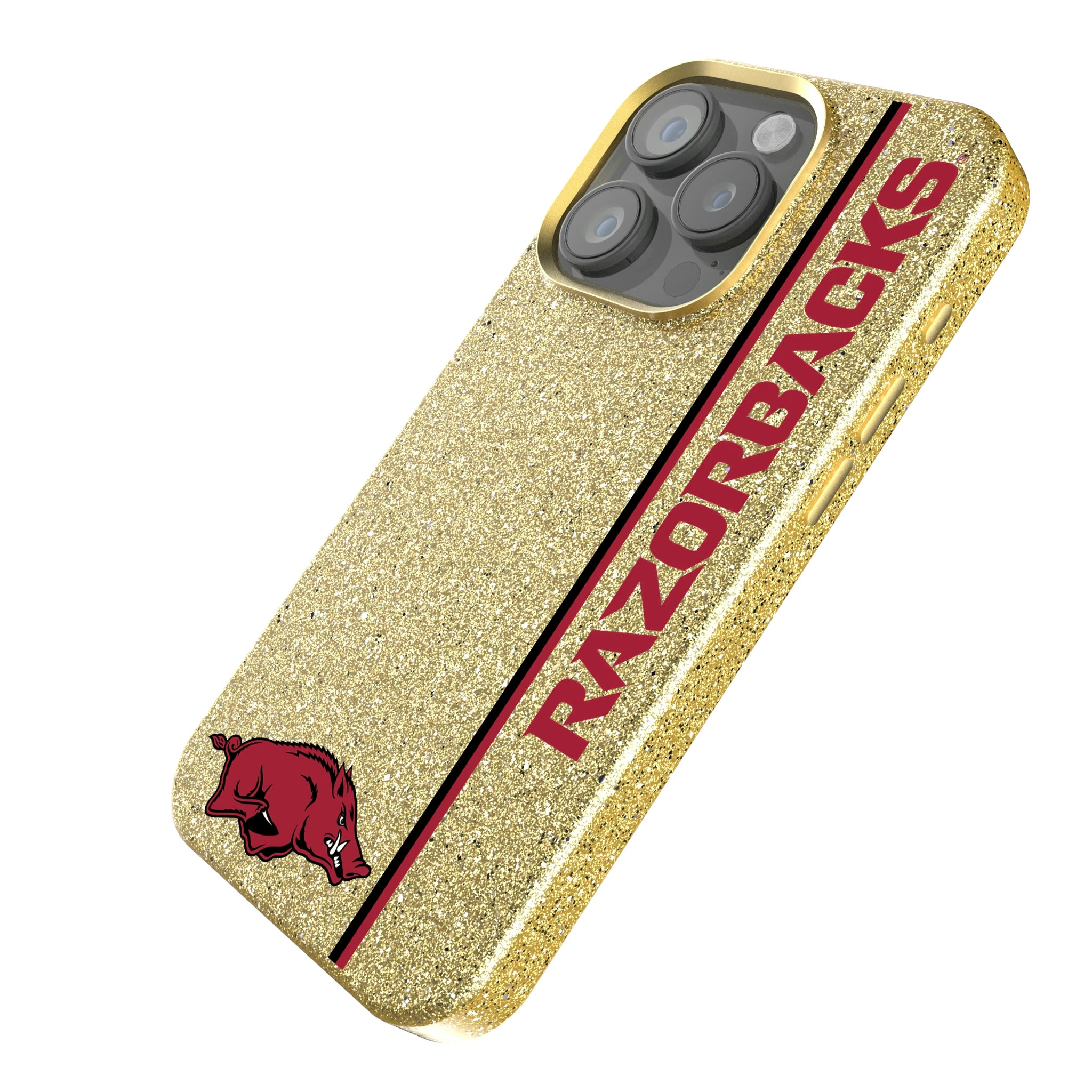 University of Arkansas Fayetteville Razorbacks Sidebar iPhone Bling Phone Case for Apple iPhone - Isometric View