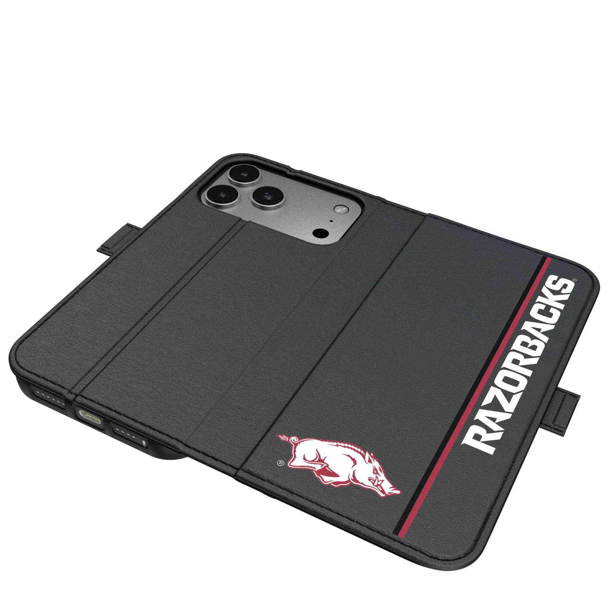 University of Arkansas Fayetteville Razorbacks Sidebar iPhone Folio Phone Case for Apple iPhone#Device_iPhone 17 Pro Max
