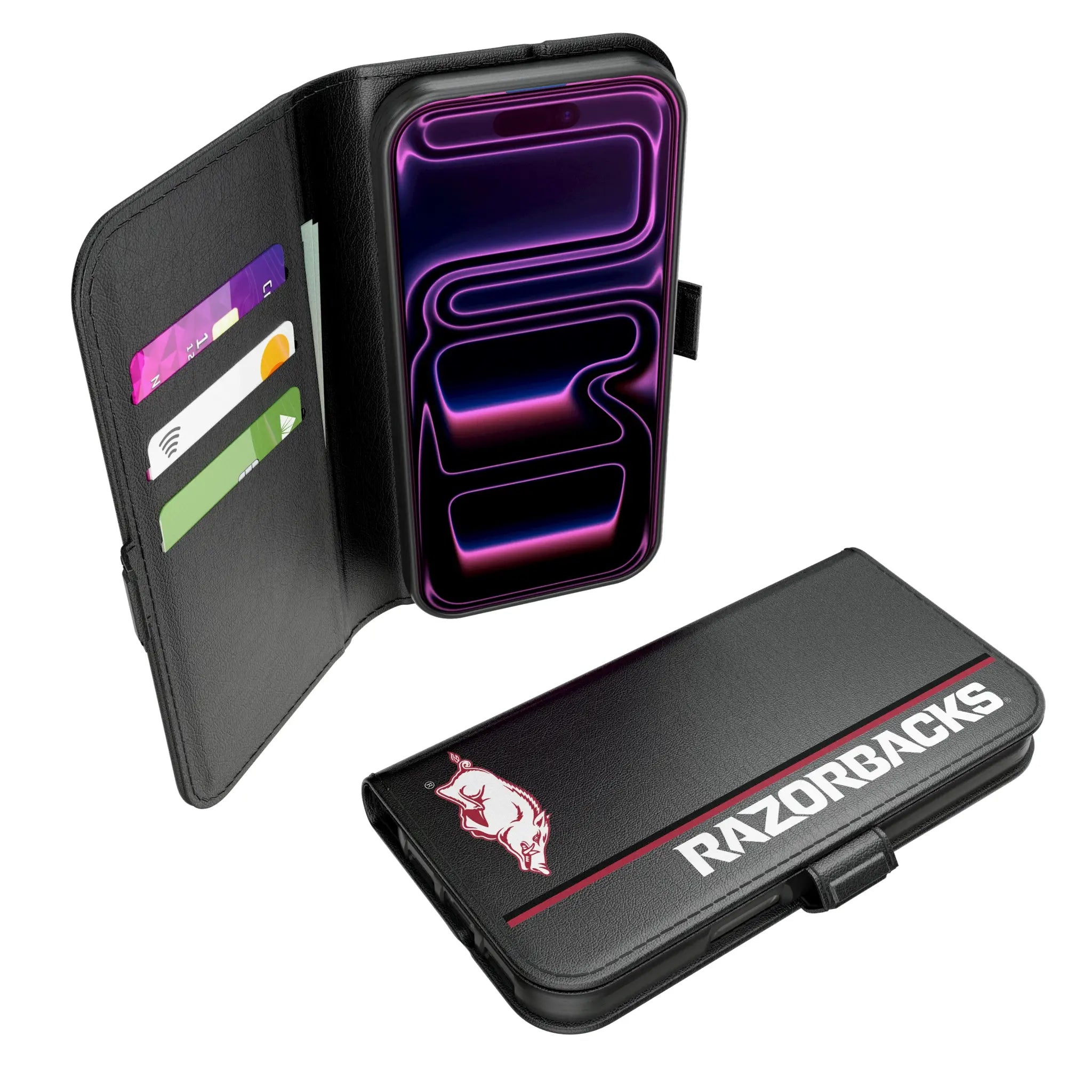 University of Arkansas Fayetteville Razorbacks Sidebar iPhone Folio Phone Case for Apple iPhone#Device_iPhone 17 Pro