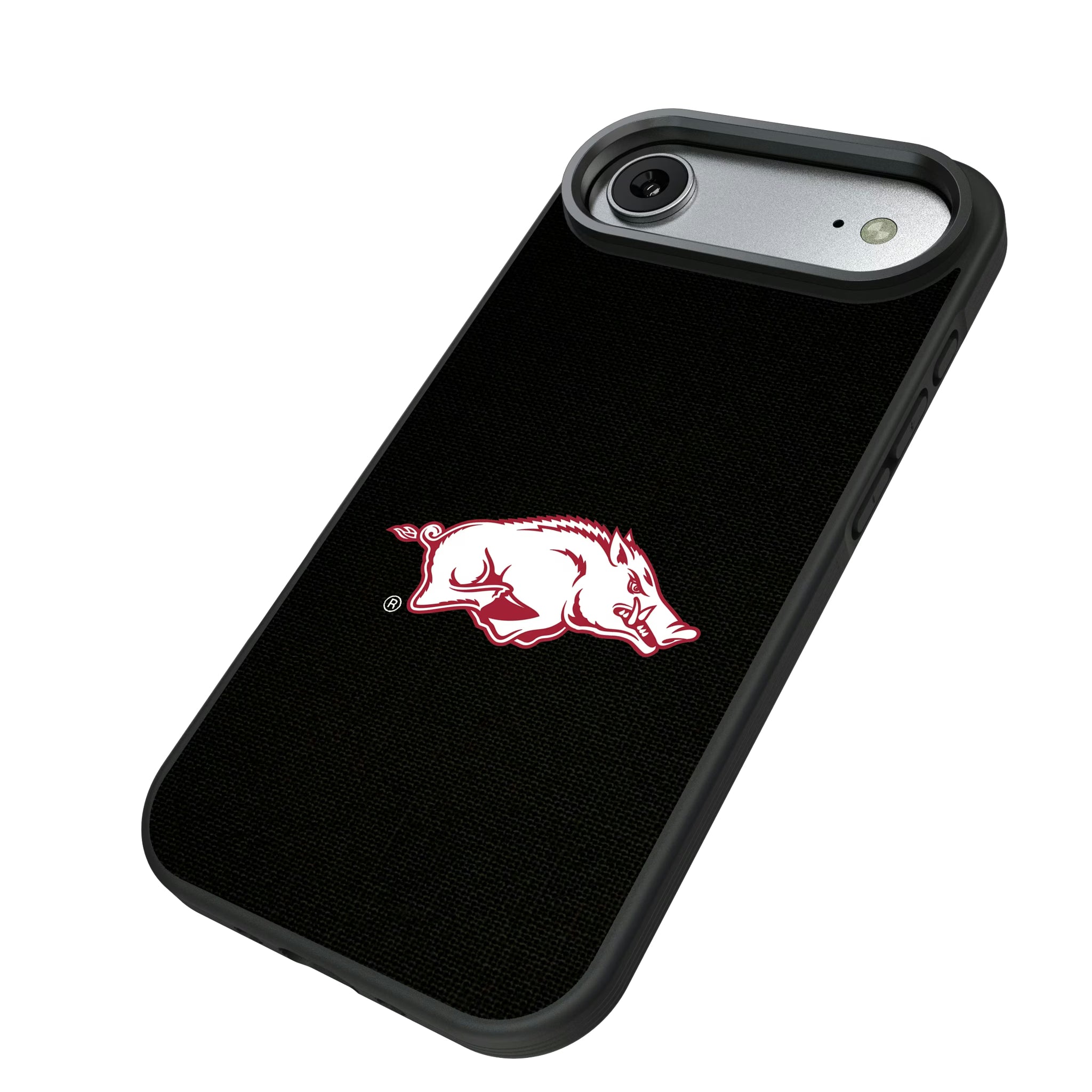 University of Arkansas Fayetteville Razorbacks Solid iPhone Bump Phone Case for Apple iPhone - Isometric View#Device_iPhone Air