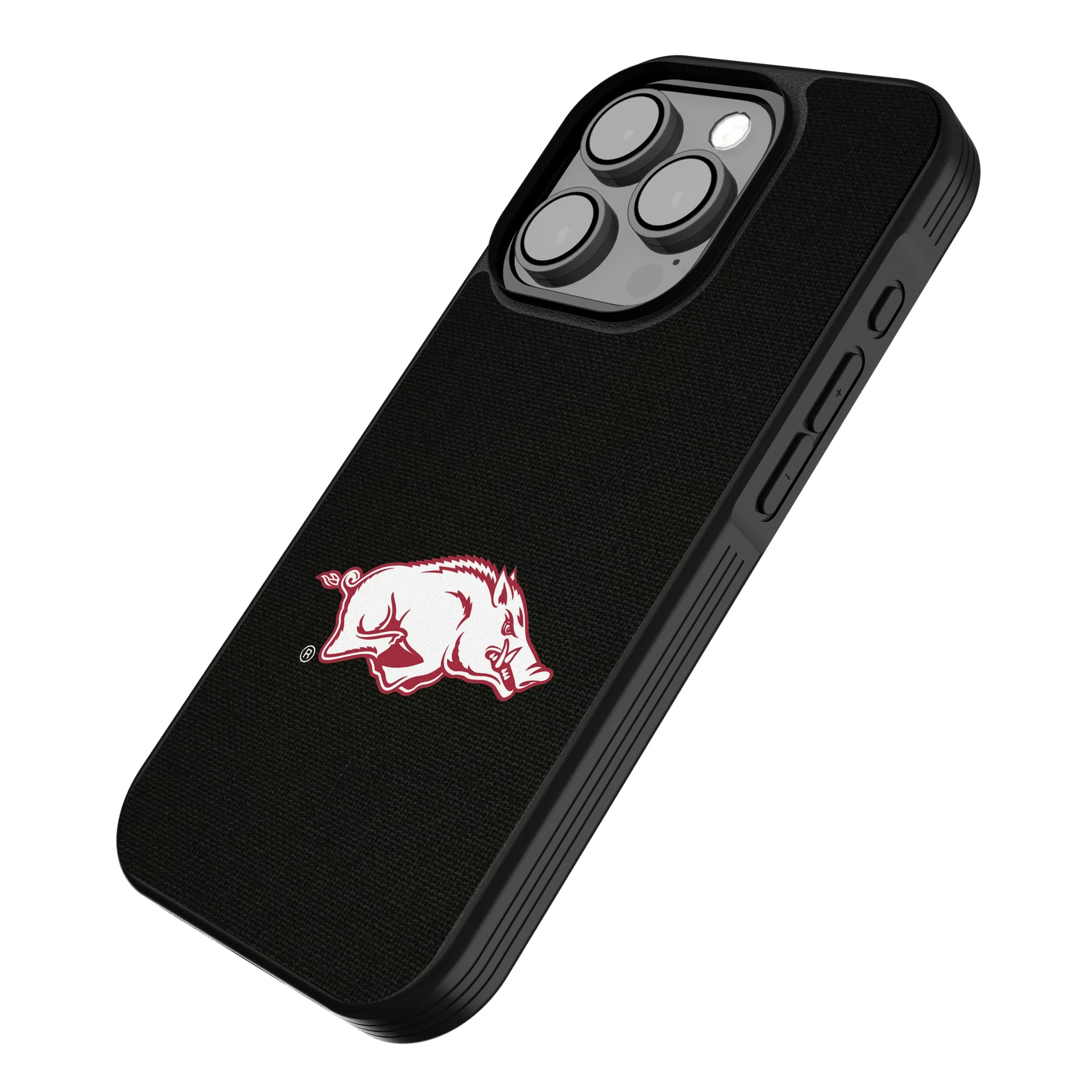 University of Arkansas Fayetteville Razorbacks Solid iPhone Bump Phone Case for Apple iPhone - Isometric View