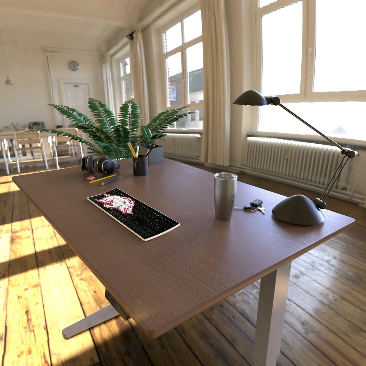 University of Arkansas Fayetteville Razorbacks Solid KKB605 Curved Wireless Keyboard