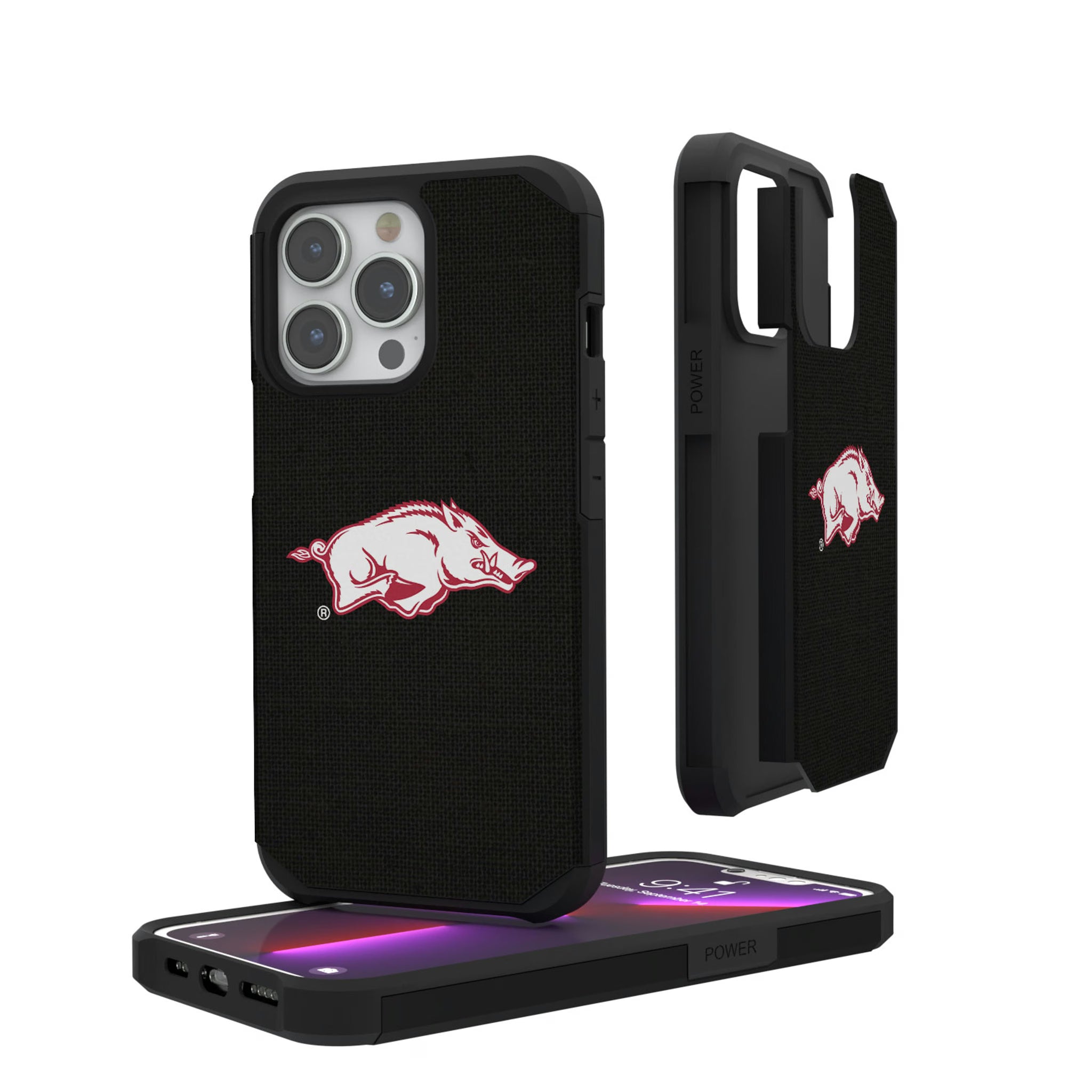 University of Arkansas Fayetteville Razorbacks Solid iPhone Rugged Phone Case for Apple iPhone