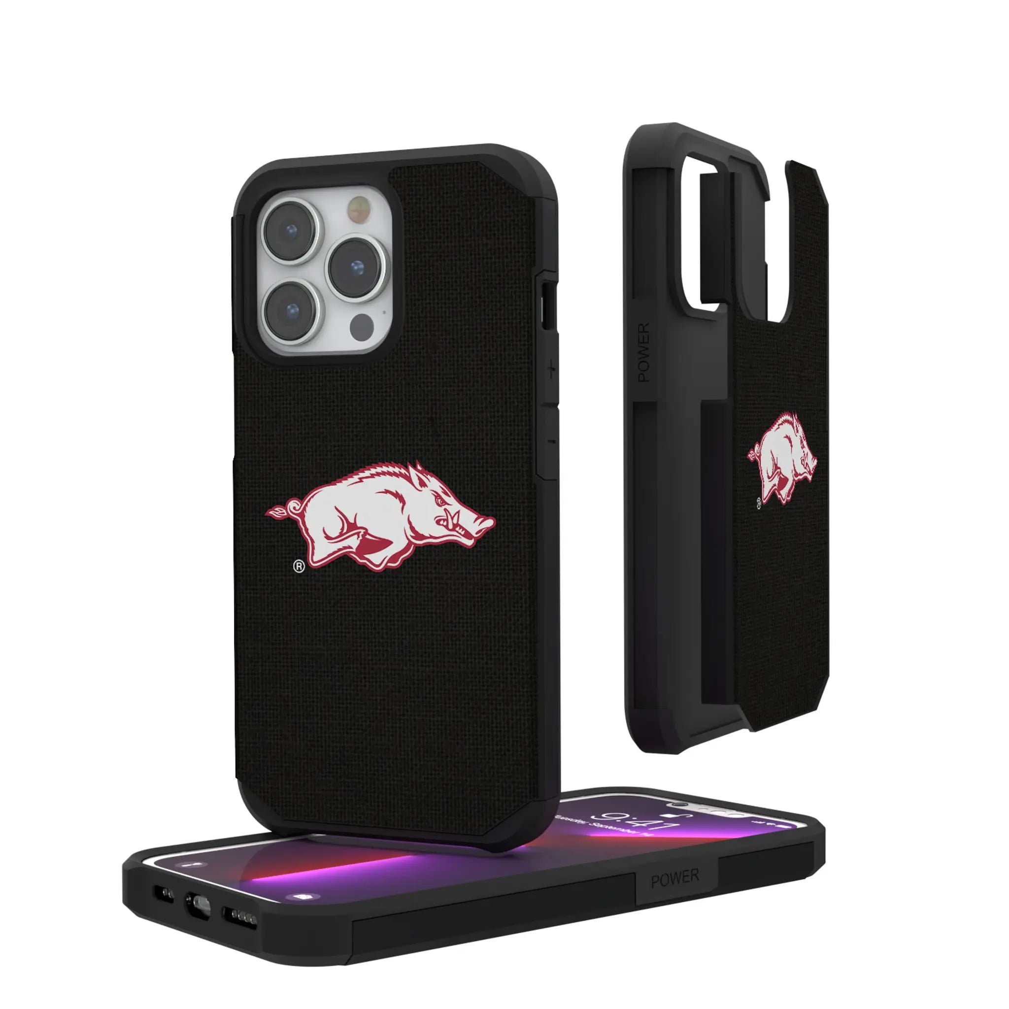 University of Arkansas Fayetteville Razorbacks Solid iPhone Rugged Phone Case for Apple iPhone
