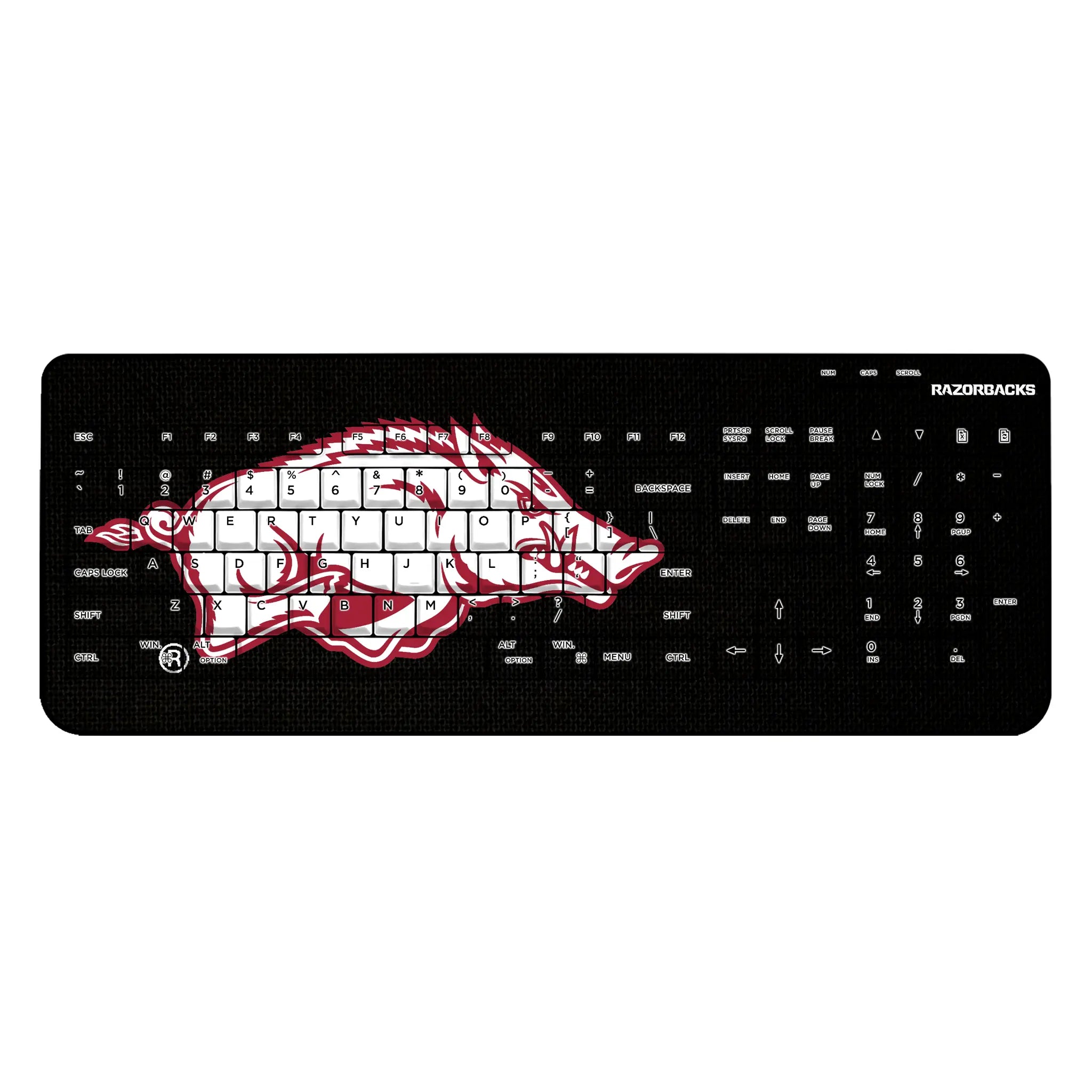 University of Arkansas Fayetteville Razorbacks Solid Wireless USB Keyboard