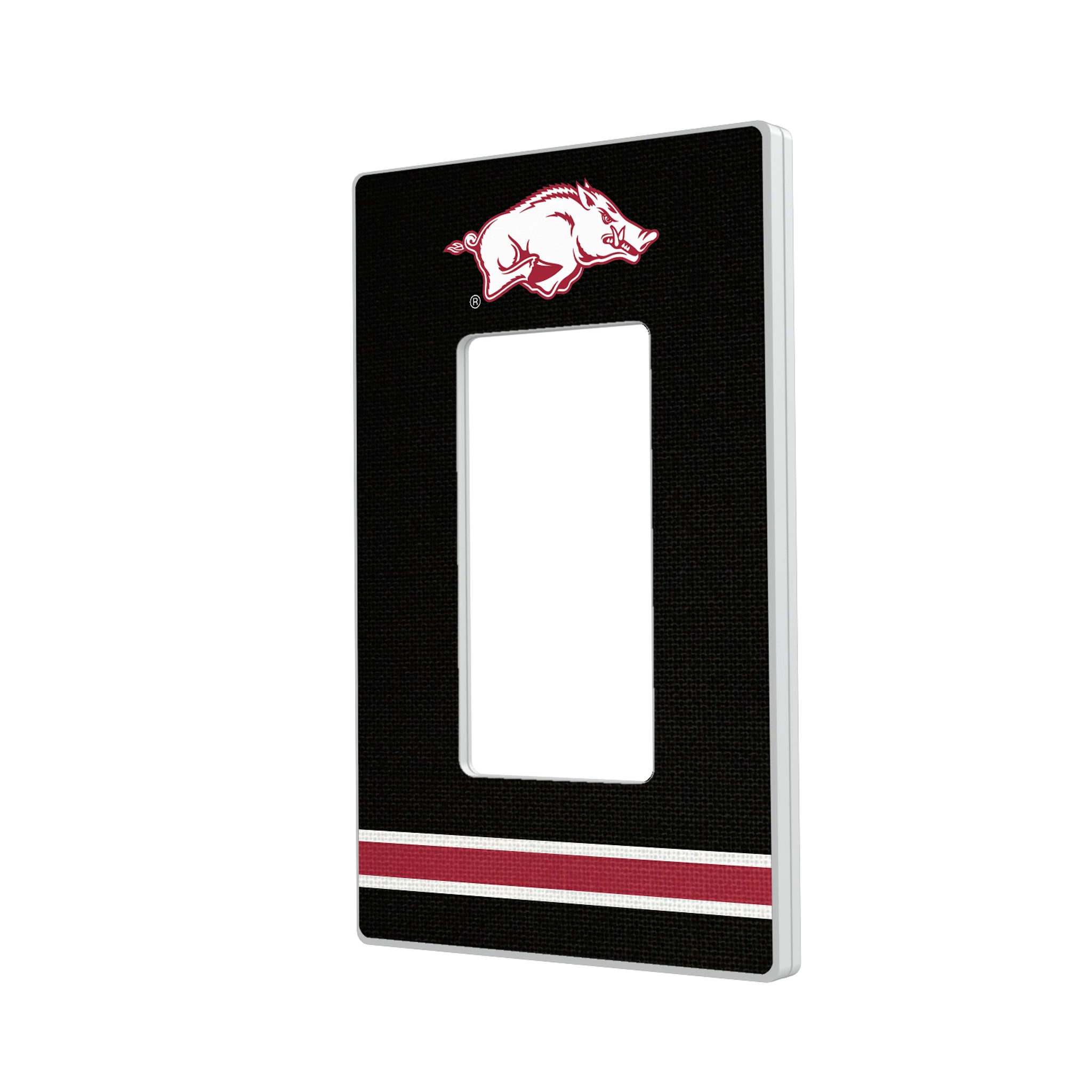 University of Arkansas Fayetteville Razorbacks Stripe Hidden-Screw Light Switch Plate#Style_Single Rocker