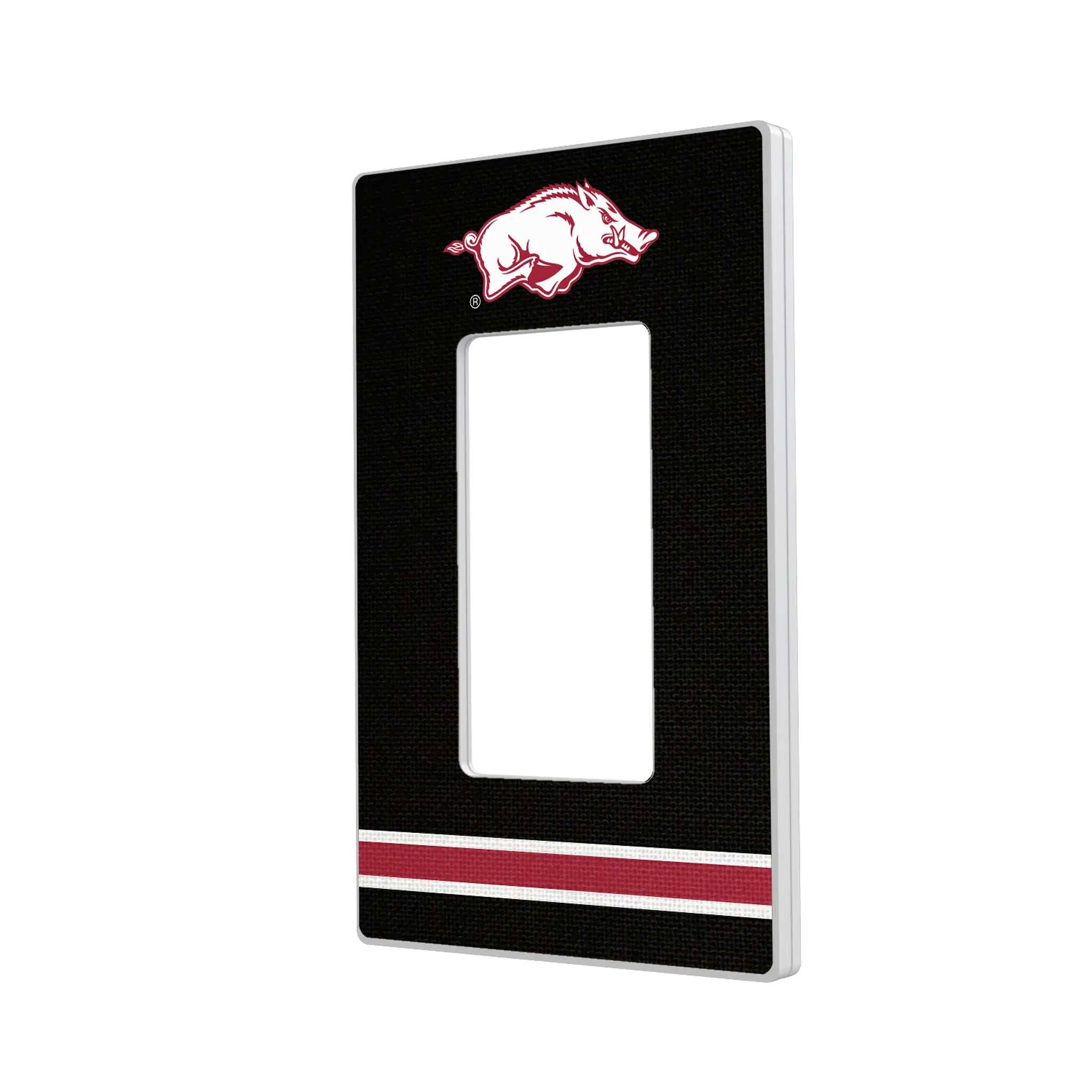 University of Arkansas Fayetteville Razorbacks Stripe Hidden-Screw Light Switch Plate#Style_Single Rocker