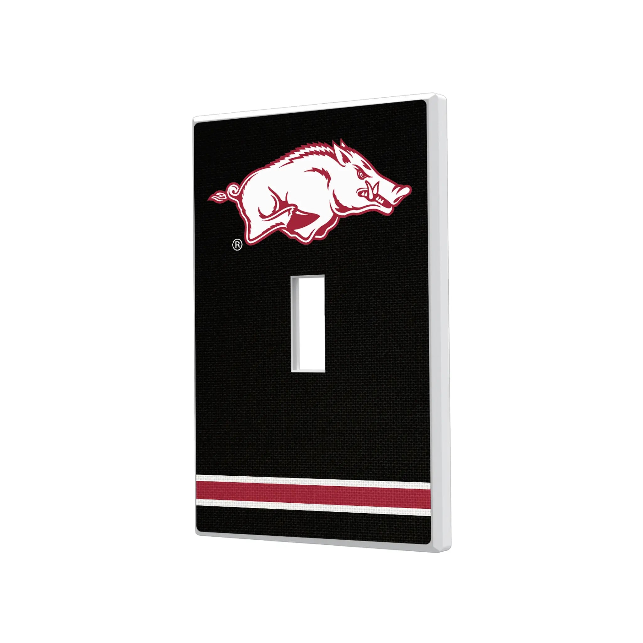 University of Arkansas Fayetteville Razorbacks Stripe Hidden-Screw Light Switch Plate#Style_Single Toggle