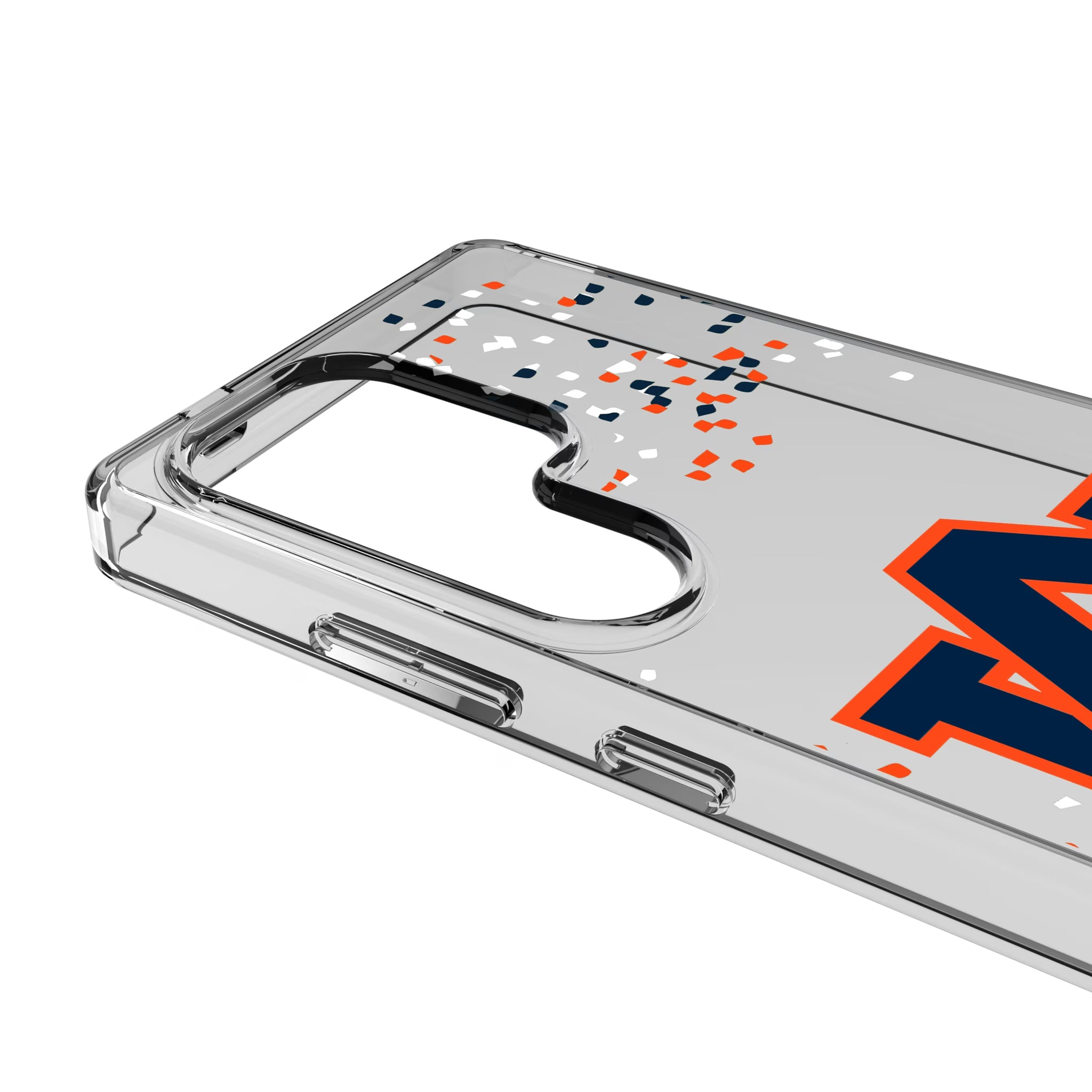 University of Auburn Tigers Confetti Galaxy Clear Phone Case for Samsung Galaxy - Detail