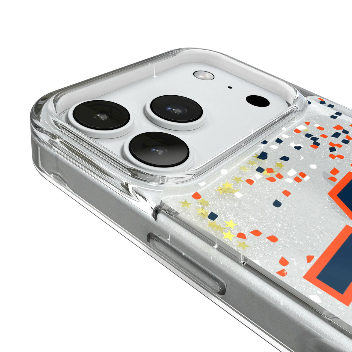 University of Auburn Tigers Confetti iPhone Glitter Phone Case for Apple iPhone - Detail#Device_iPhone 18 Pro
