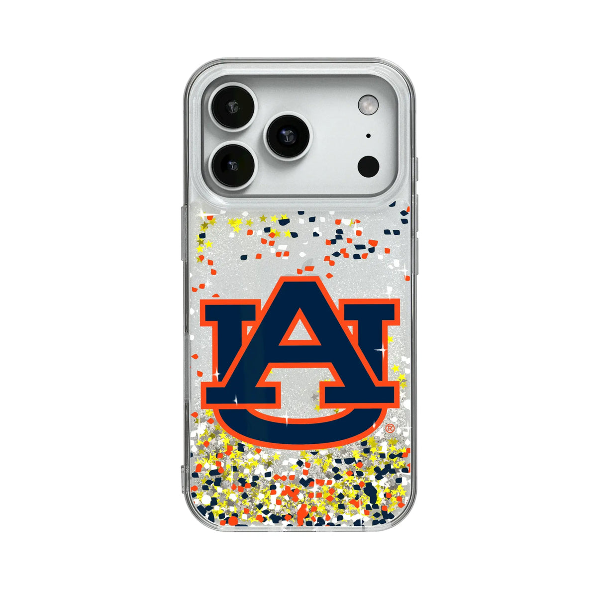 University of Auburn Tigers Confetti Glitter Phone Case for Apple iPhone