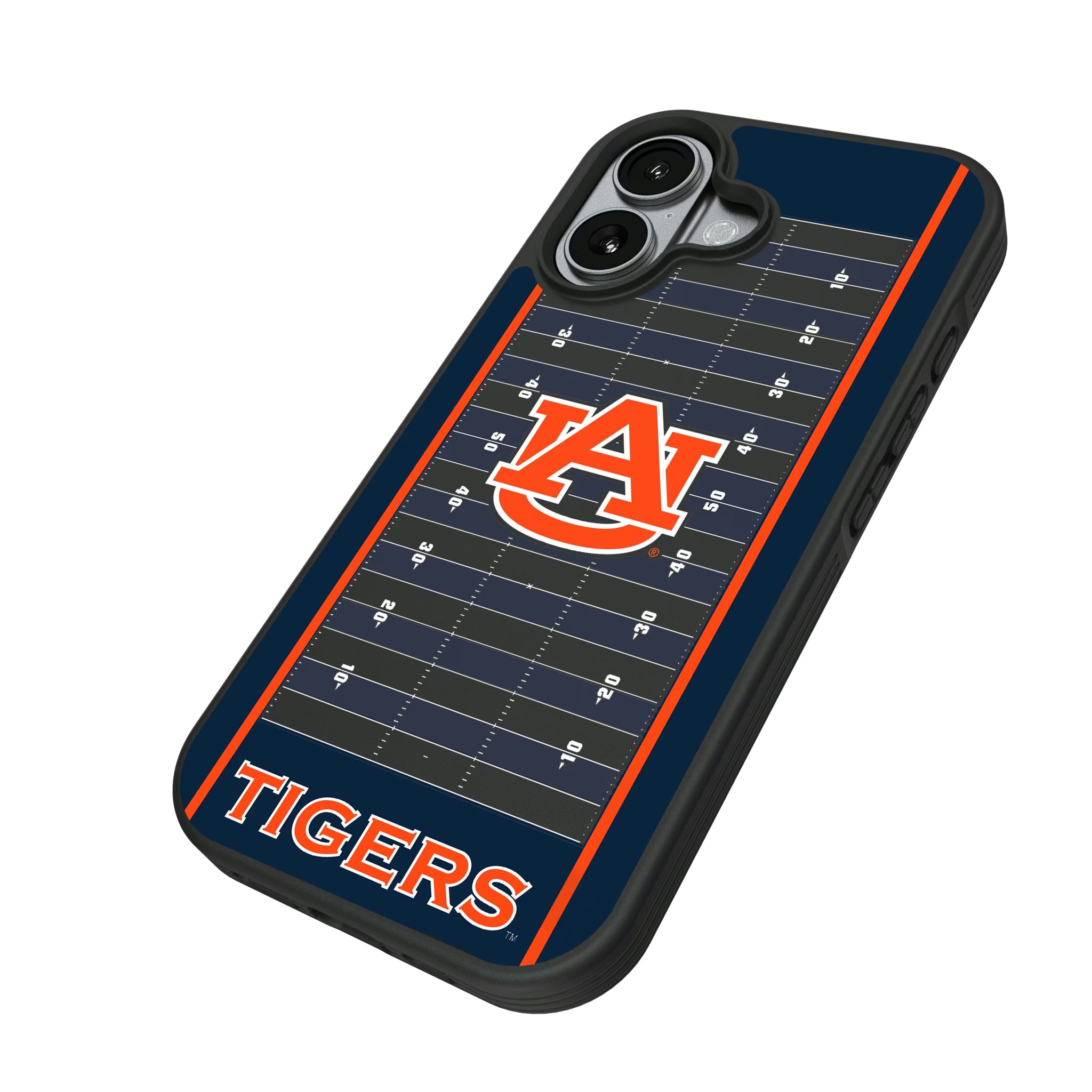 University of Auburn Tigers Field iPhone Bump Phone Case for Apple iPhone - Isometric View#Device_iPhone 17