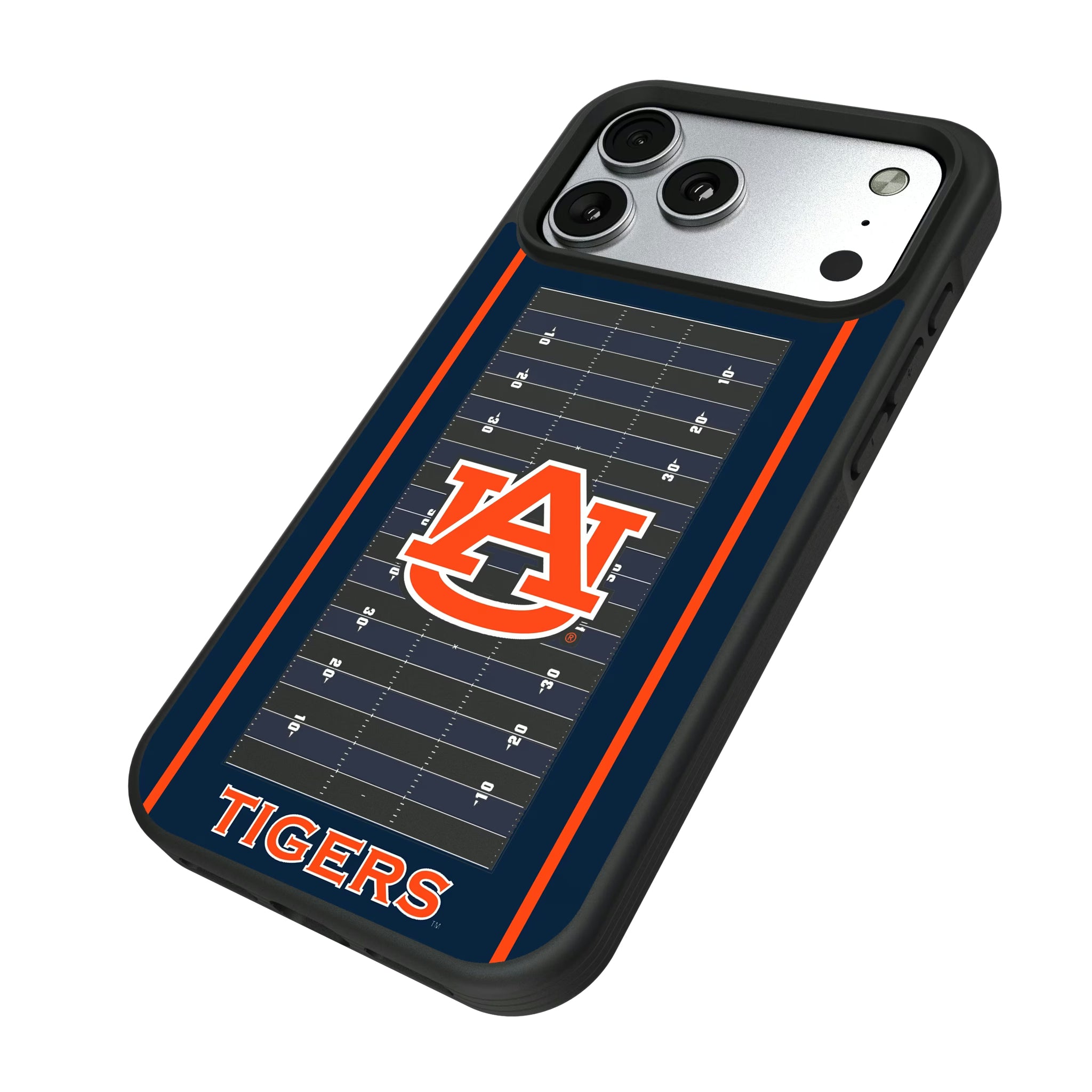 University of Auburn Tigers Field iPhone Bump Phone Case for Apple iPhone - Isometric View#Device_iPhone 17 Pro Max