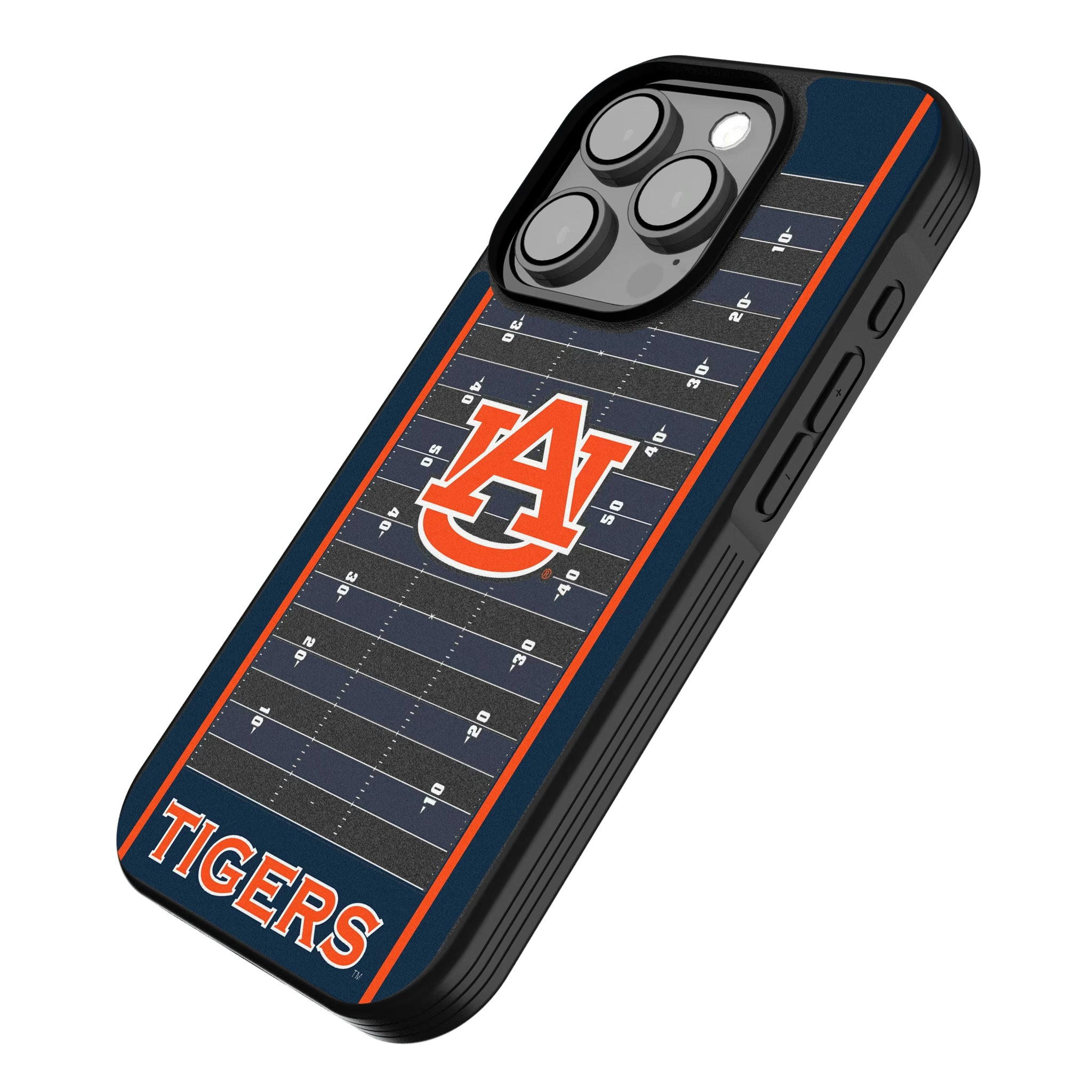 University of Auburn Tigers Field iPhone Bump Phone Case for Apple iPhone - Isometric View