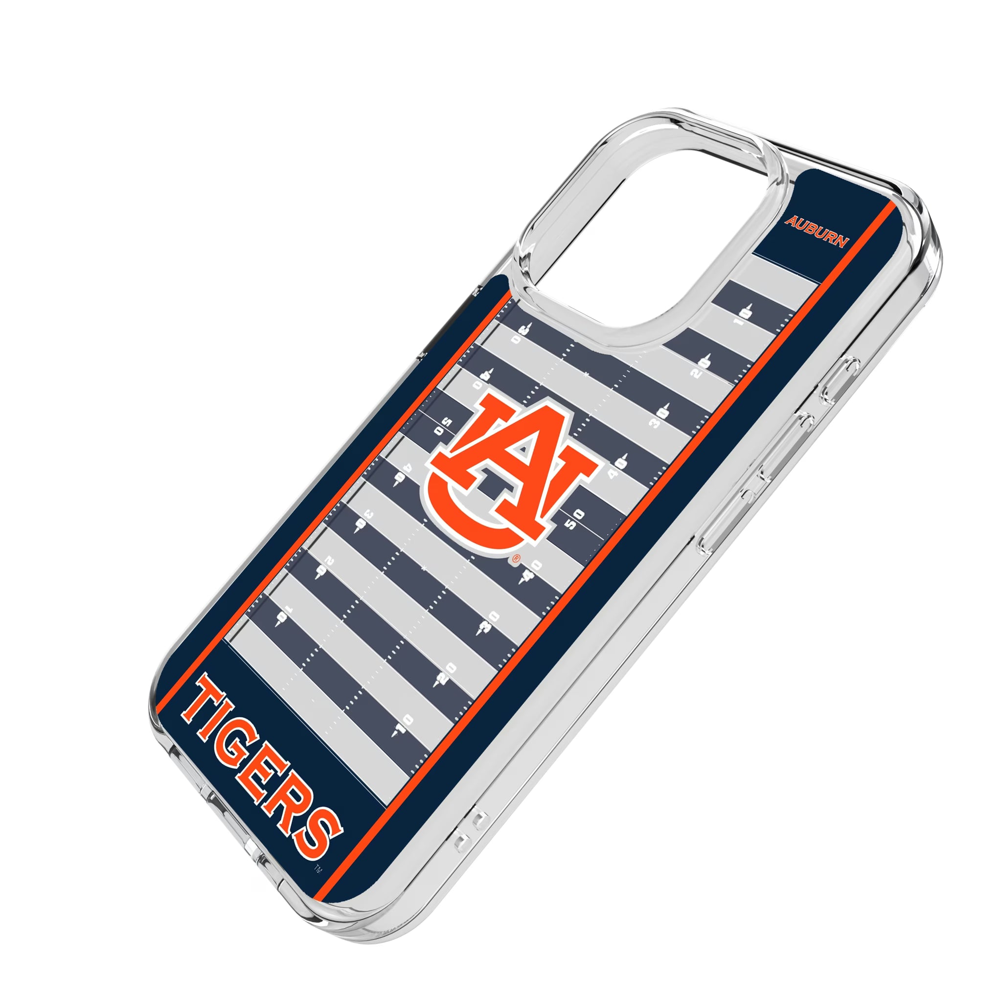 University of Auburn Tigers Field iPhone Clear Phone Case for Apple iPhone - Isometric View
