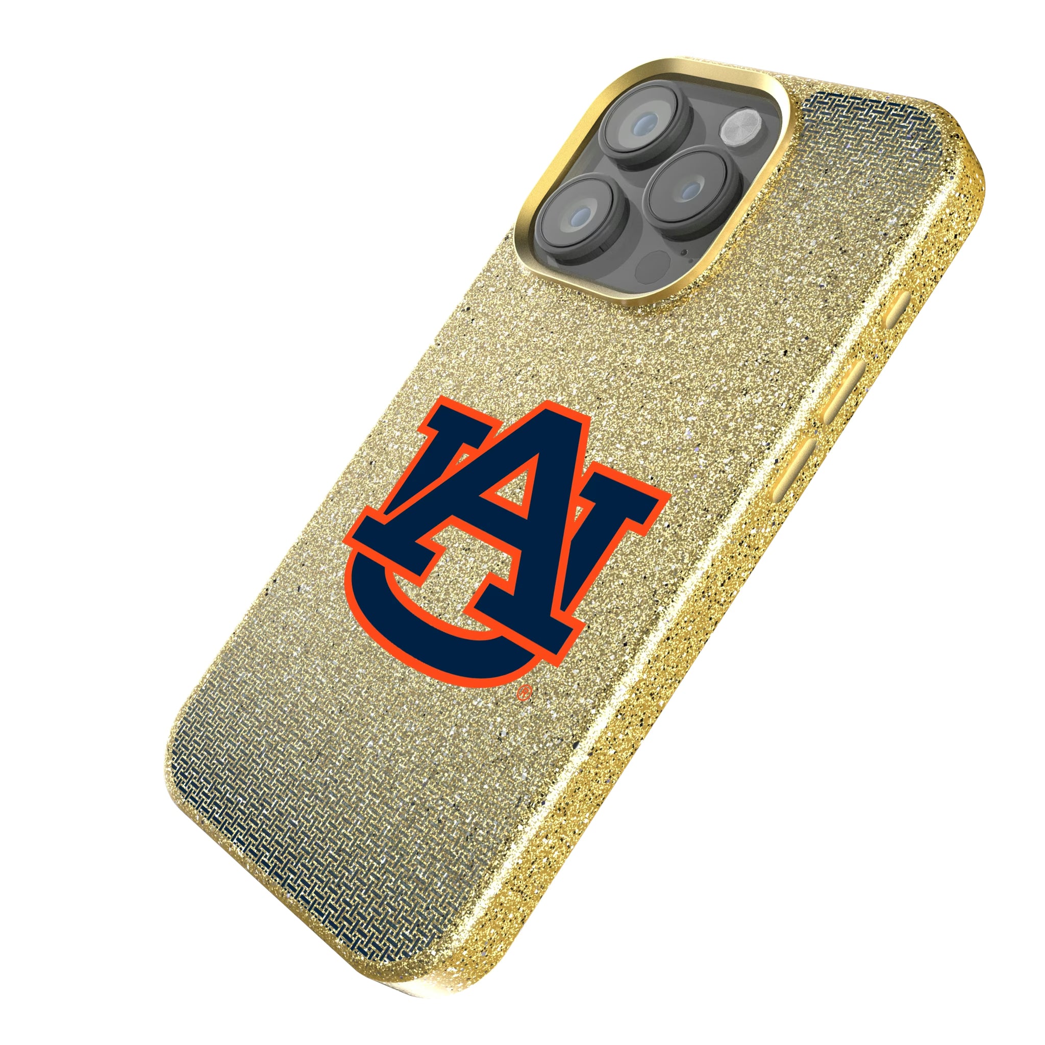 University of Auburn Tigers Linen iPhone Bling Phone Case for Apple iPhone - Isometric View