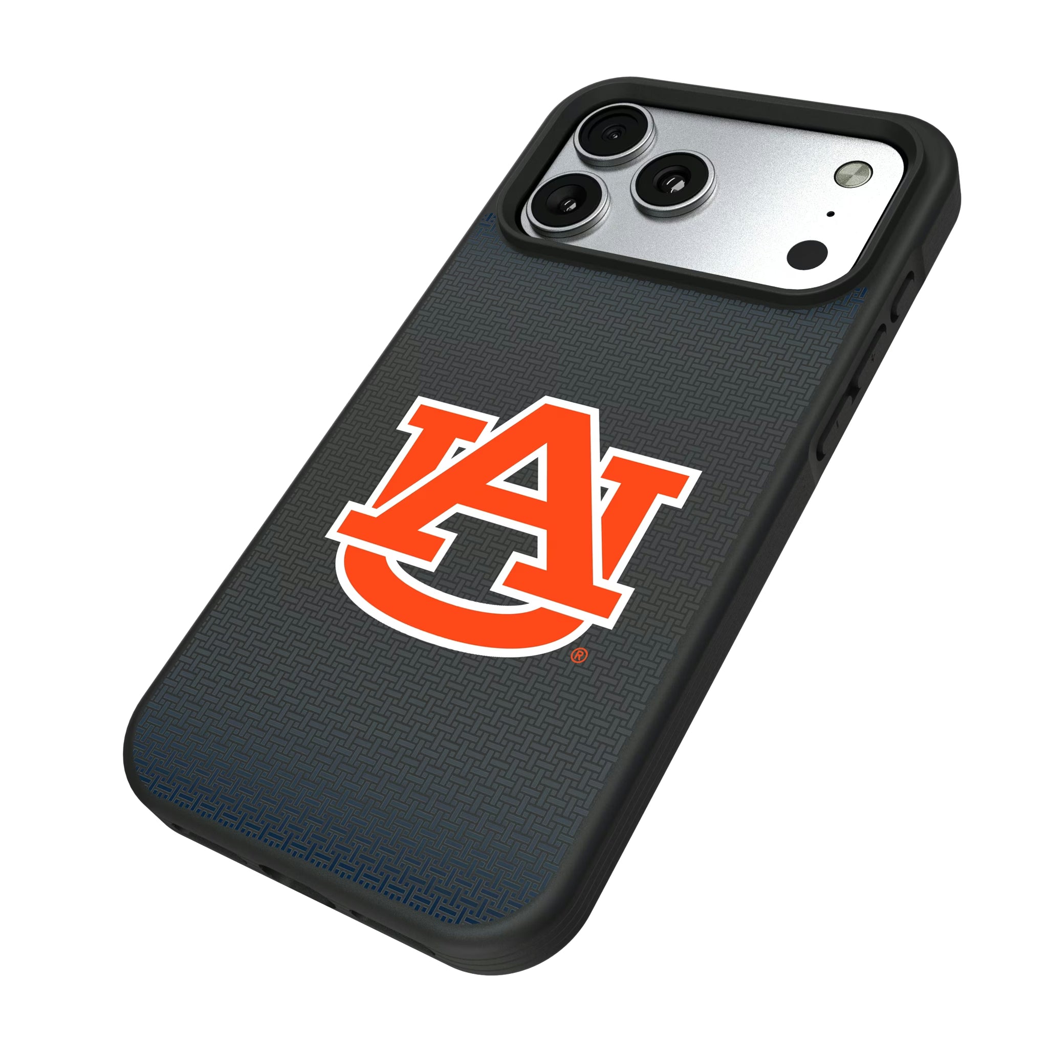 University of Auburn Tigers Linen iPhone Bump Phone Case for Apple iPhone - Isometric View#Device_iPhone 17 Pro Max