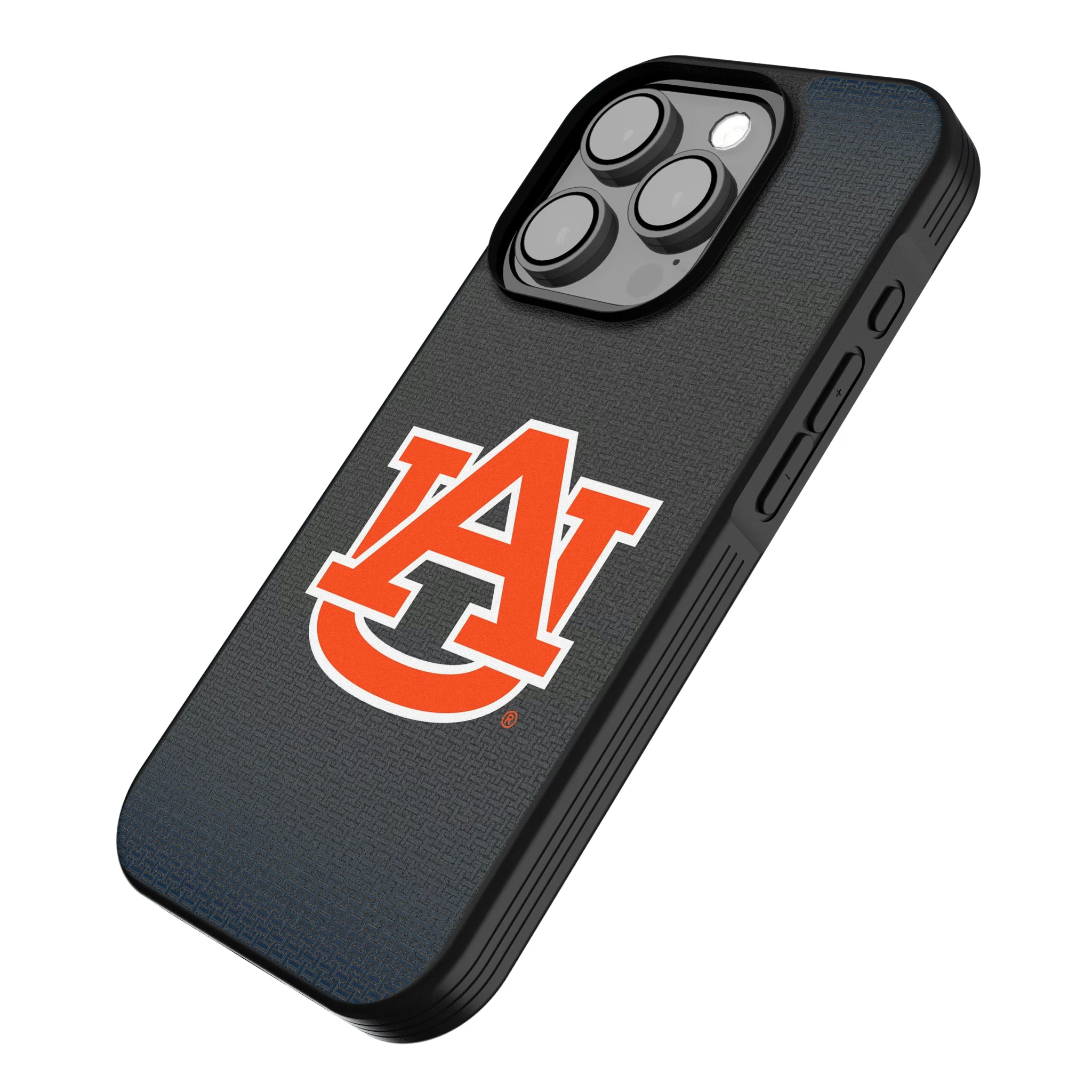 University of Auburn Tigers Linen iPhone Bump Phone Case for Apple iPhone - Isometric View