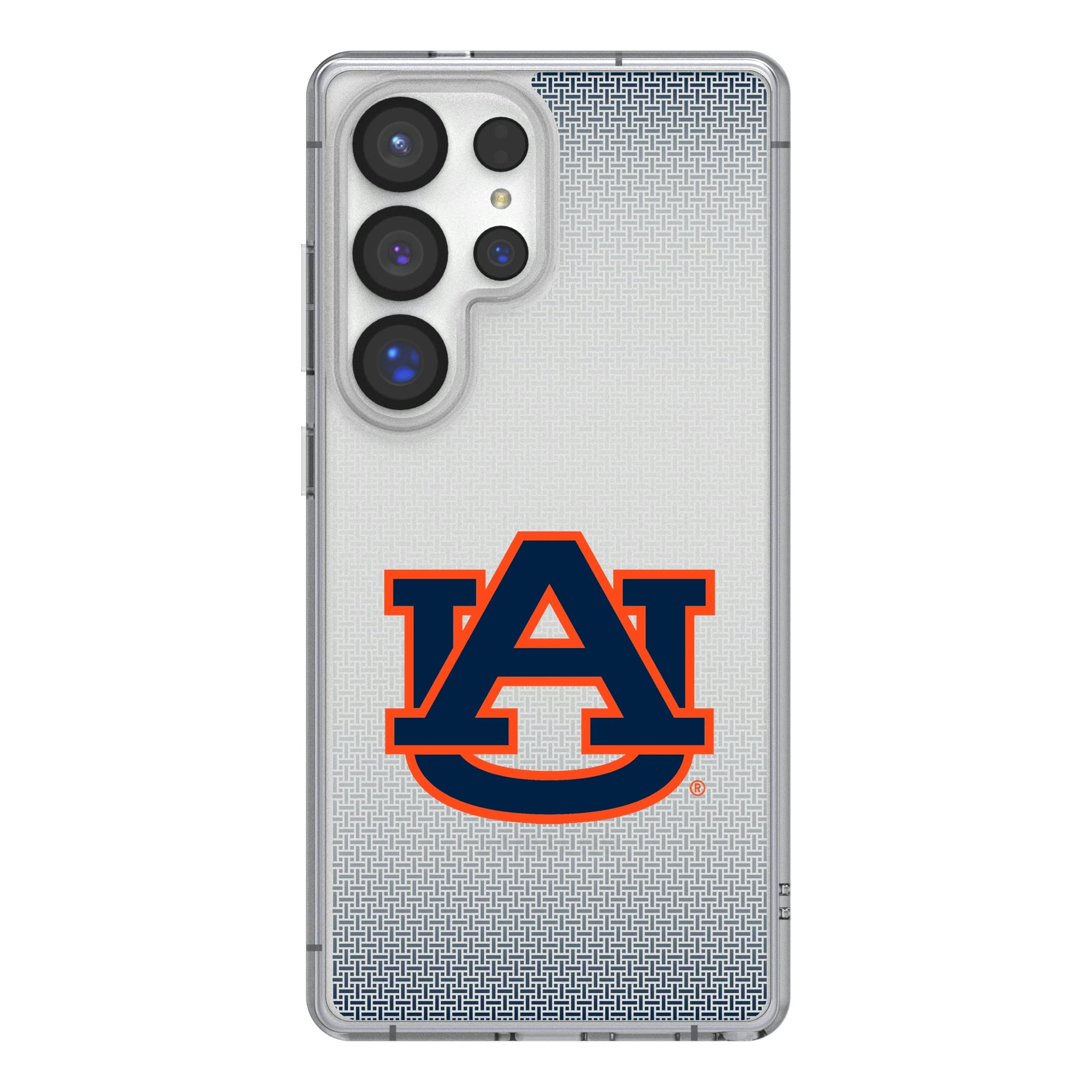 University of Auburn Tigers Linen Galaxy Clear Phone Case for Samsung Galaxy