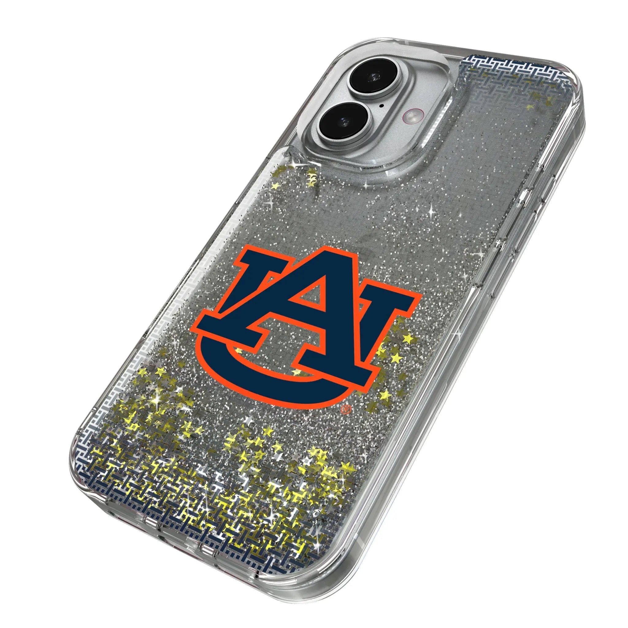University of Auburn Tigers Linen iPhone Glitter Phone Case for Apple iPhone - Isometric View