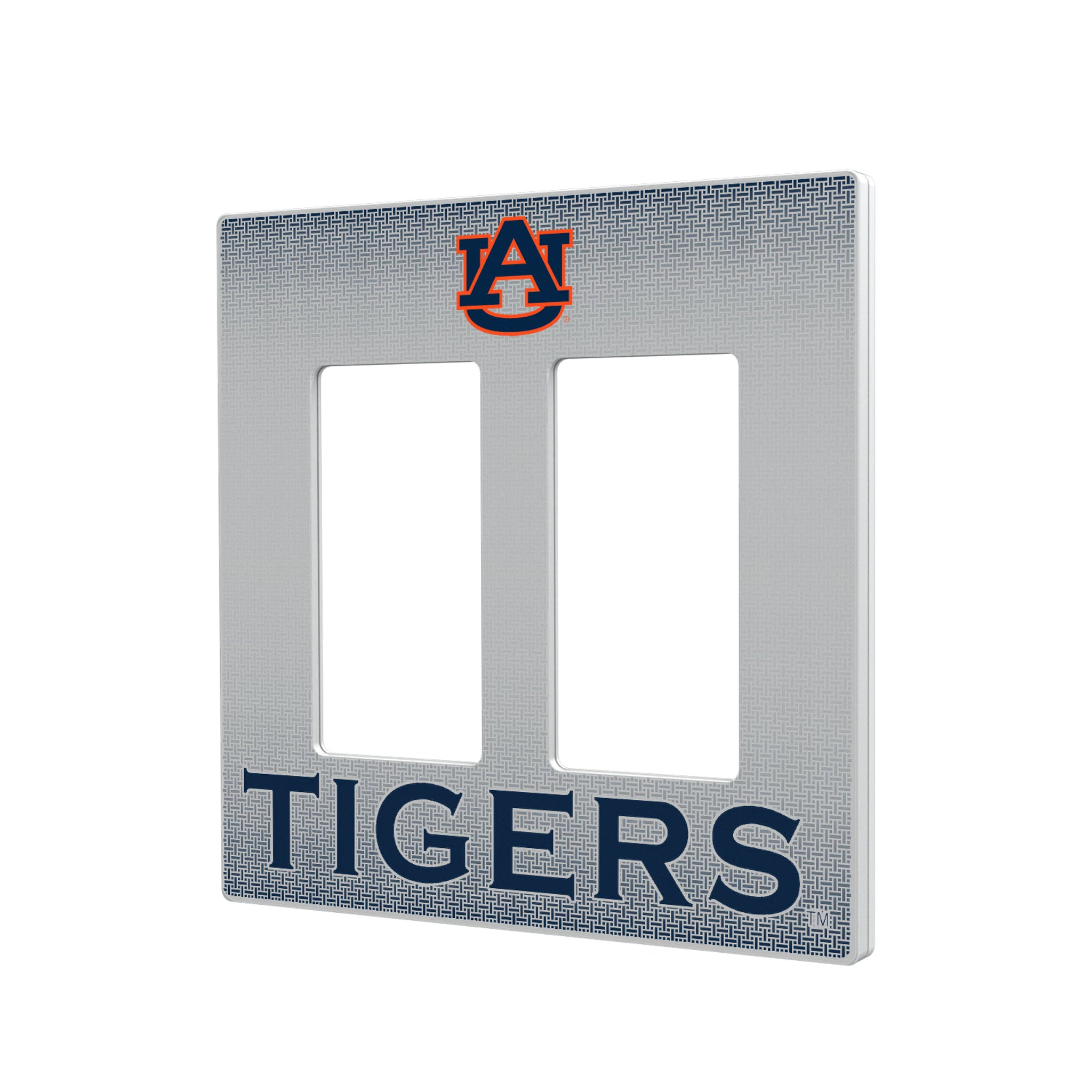 University of Auburn Tigers Linen Hidden-Screw Light Switch Plate#Style_Double Rocker