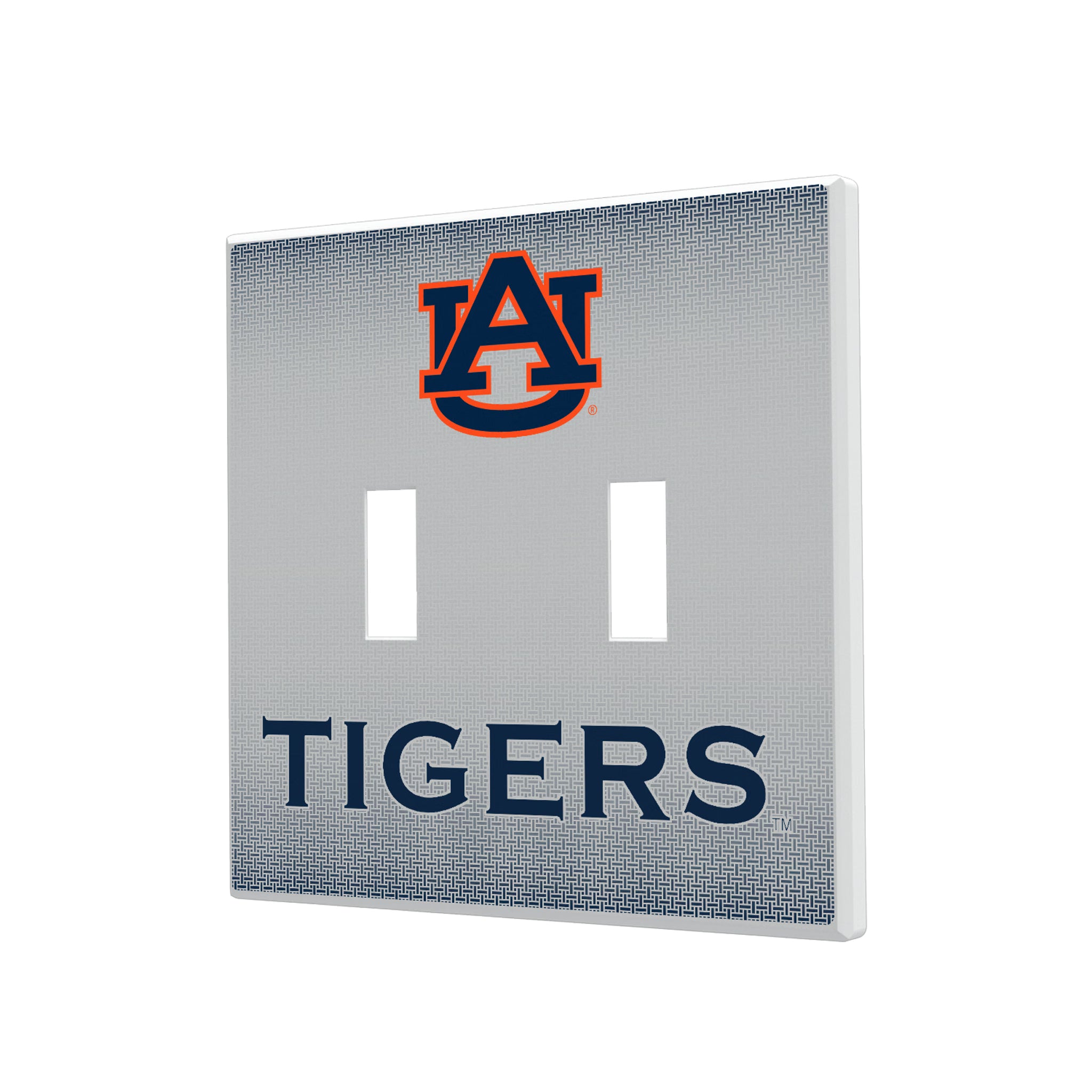 University of Auburn Tigers Linen Hidden-Screw Light Switch Plate#Style_Double Toggle