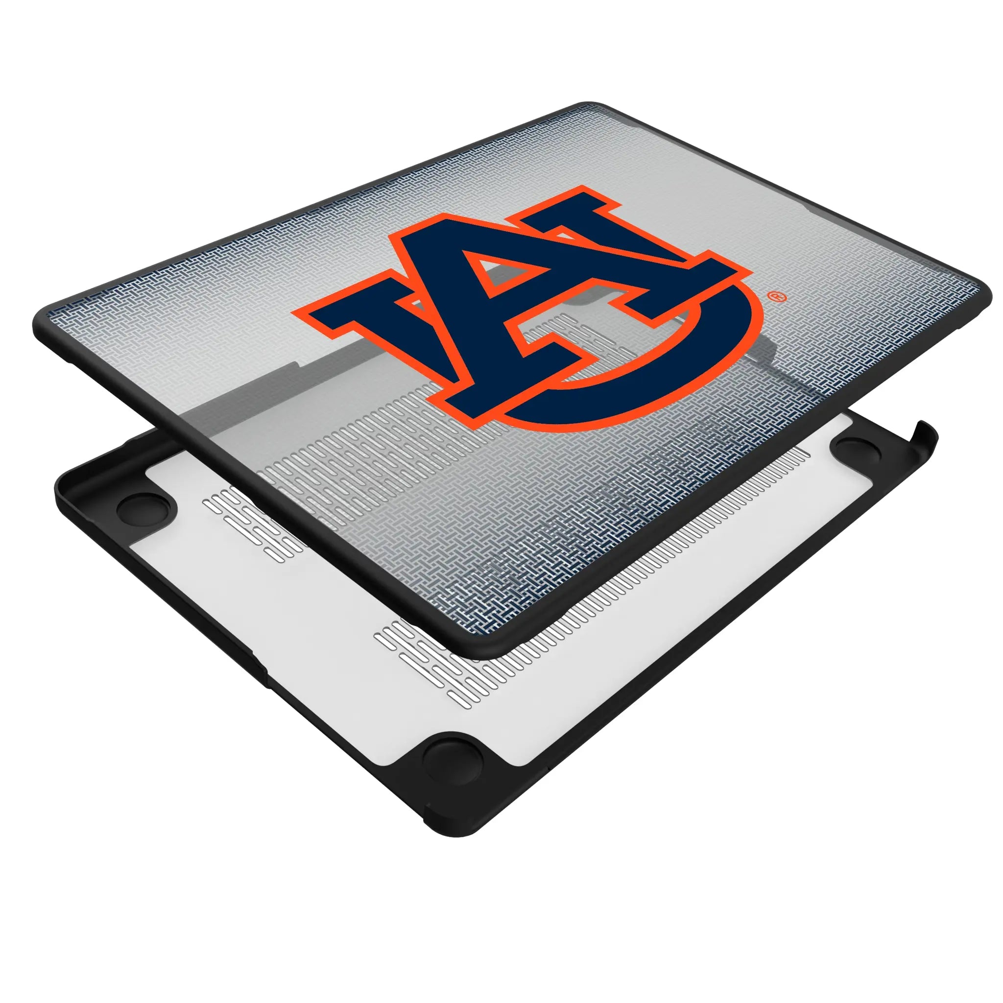 University of Auburn Tigers Linen MacBook Laptop Case for Apple MacBook - Isometric View
