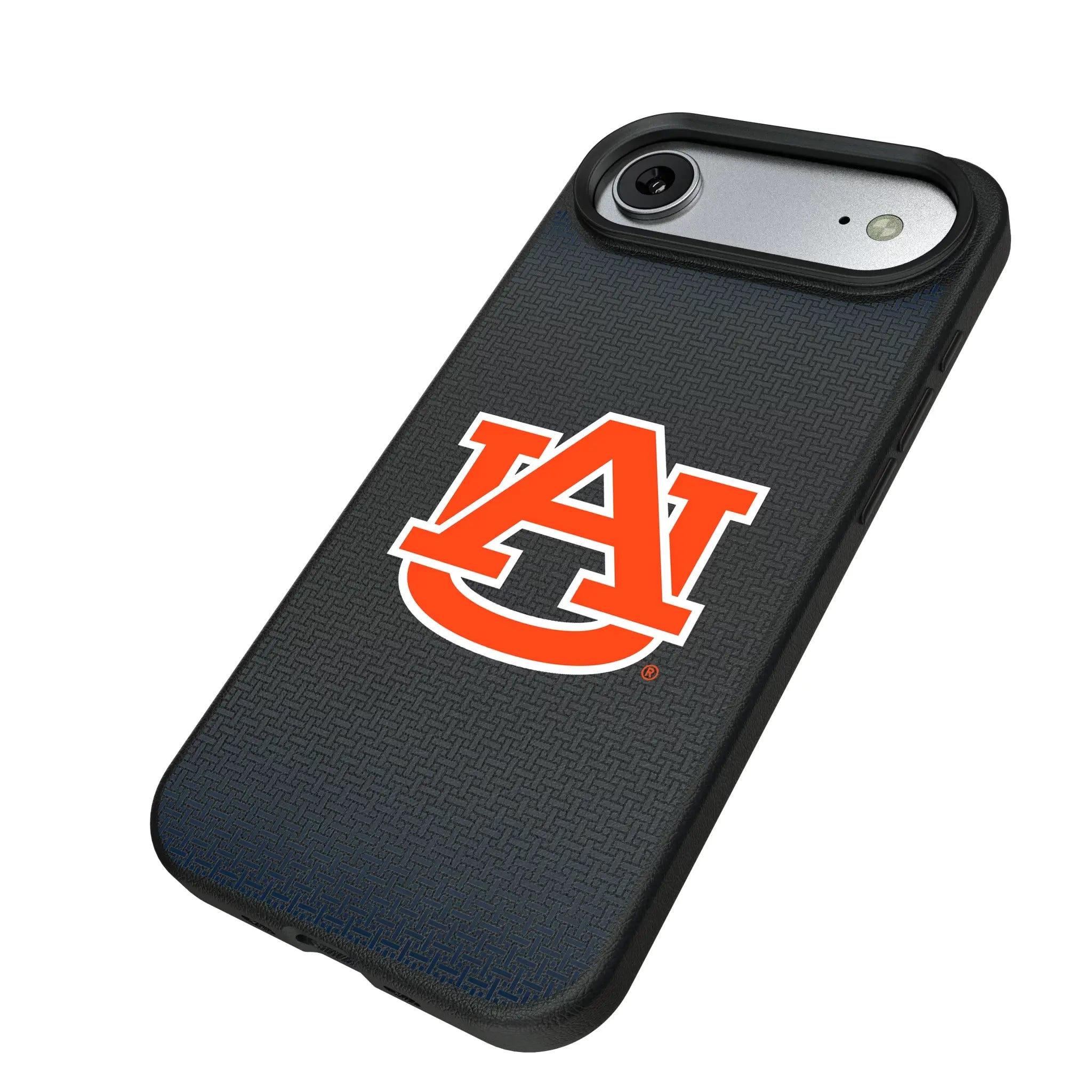 University of Auburn Tigers Linen iPhone MagSafe Compatible Phone Case for Apple iPhone - Isometric View#Device_iPhone Air