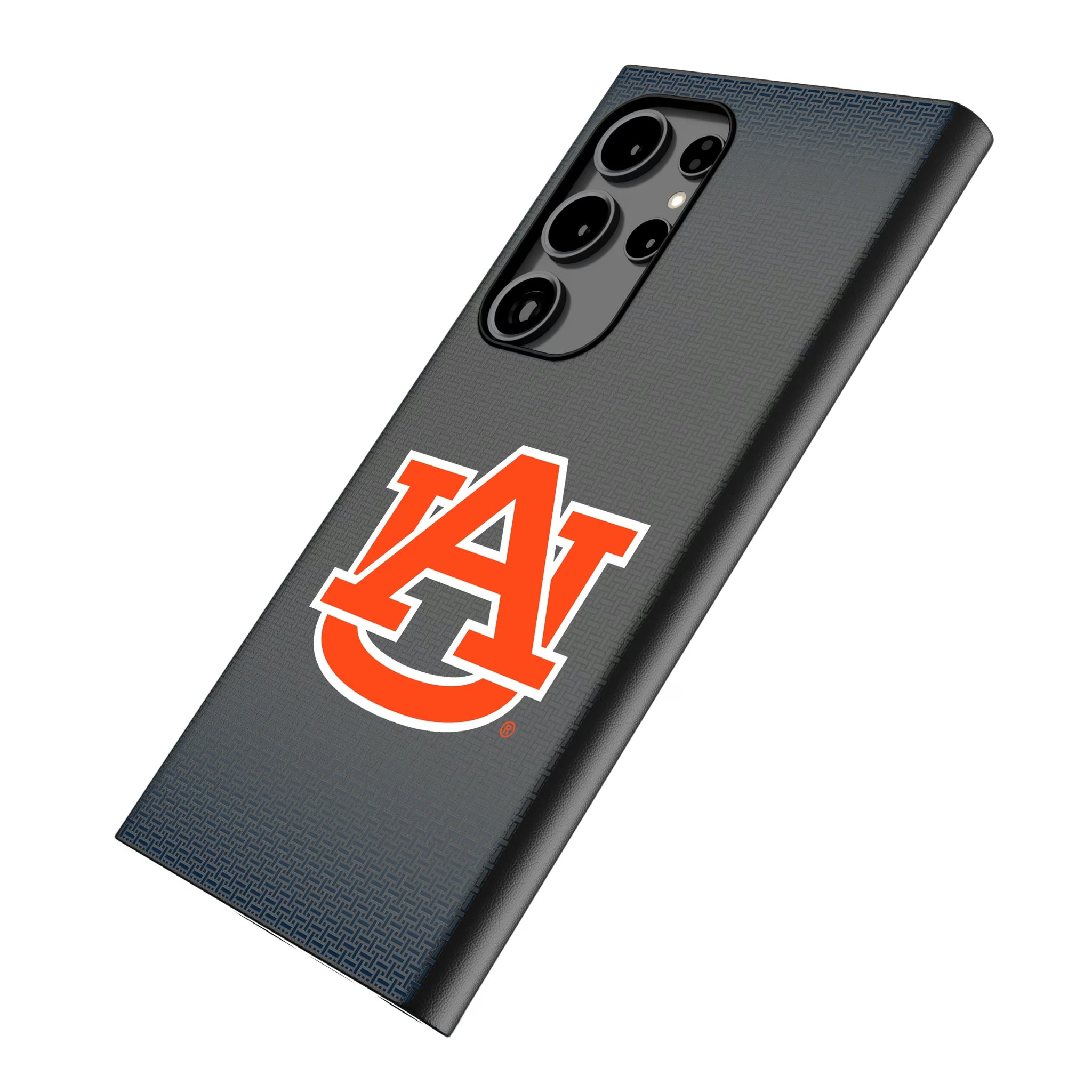 University of Auburn Tigers Linen Galaxy MagSafe Compatible Phone Case for Samsung Galaxy - Isometric View