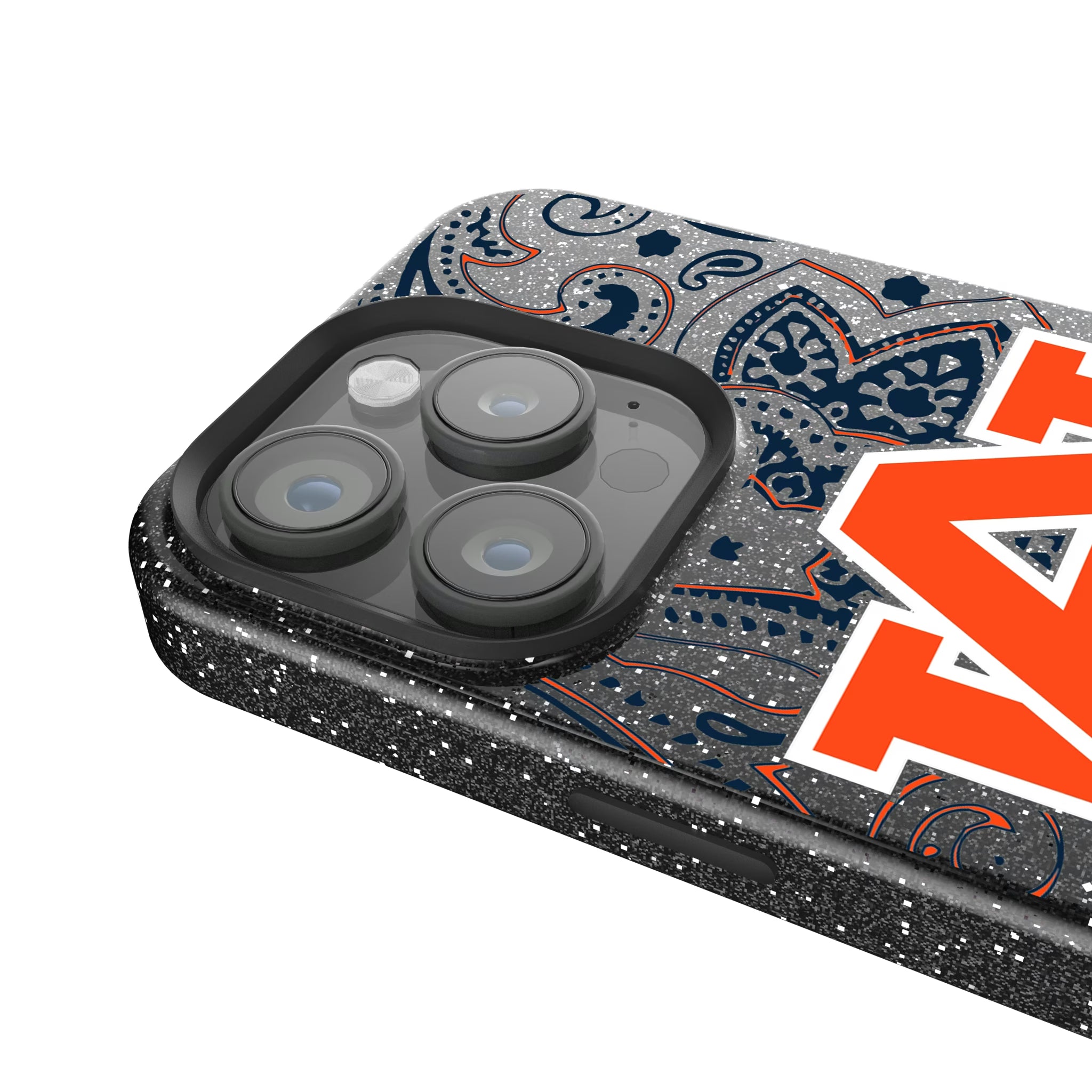University of Auburn Tigers Paisley iPhone Bling Phone Case for Apple iPhone - Detail